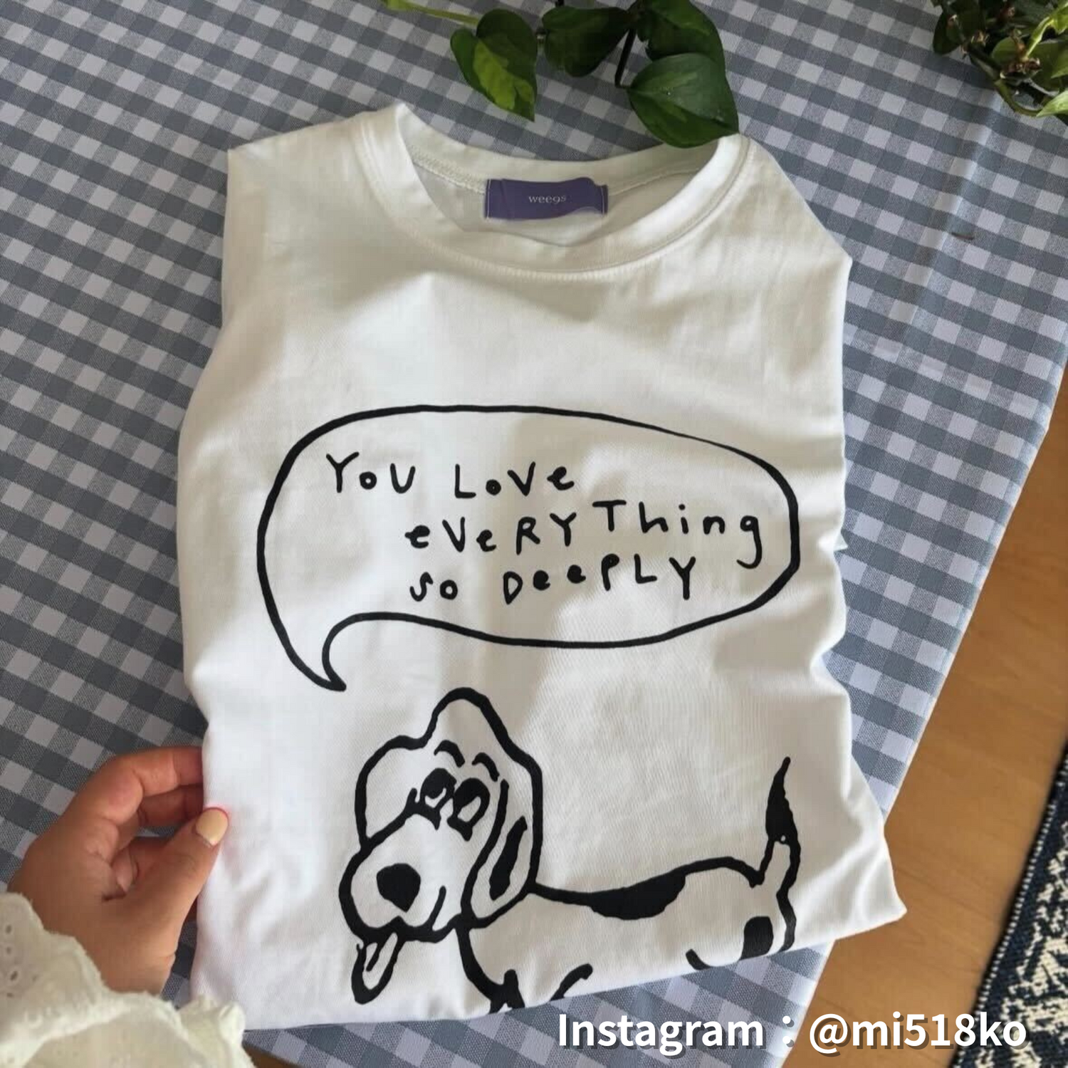 lovely dog tee / ivory