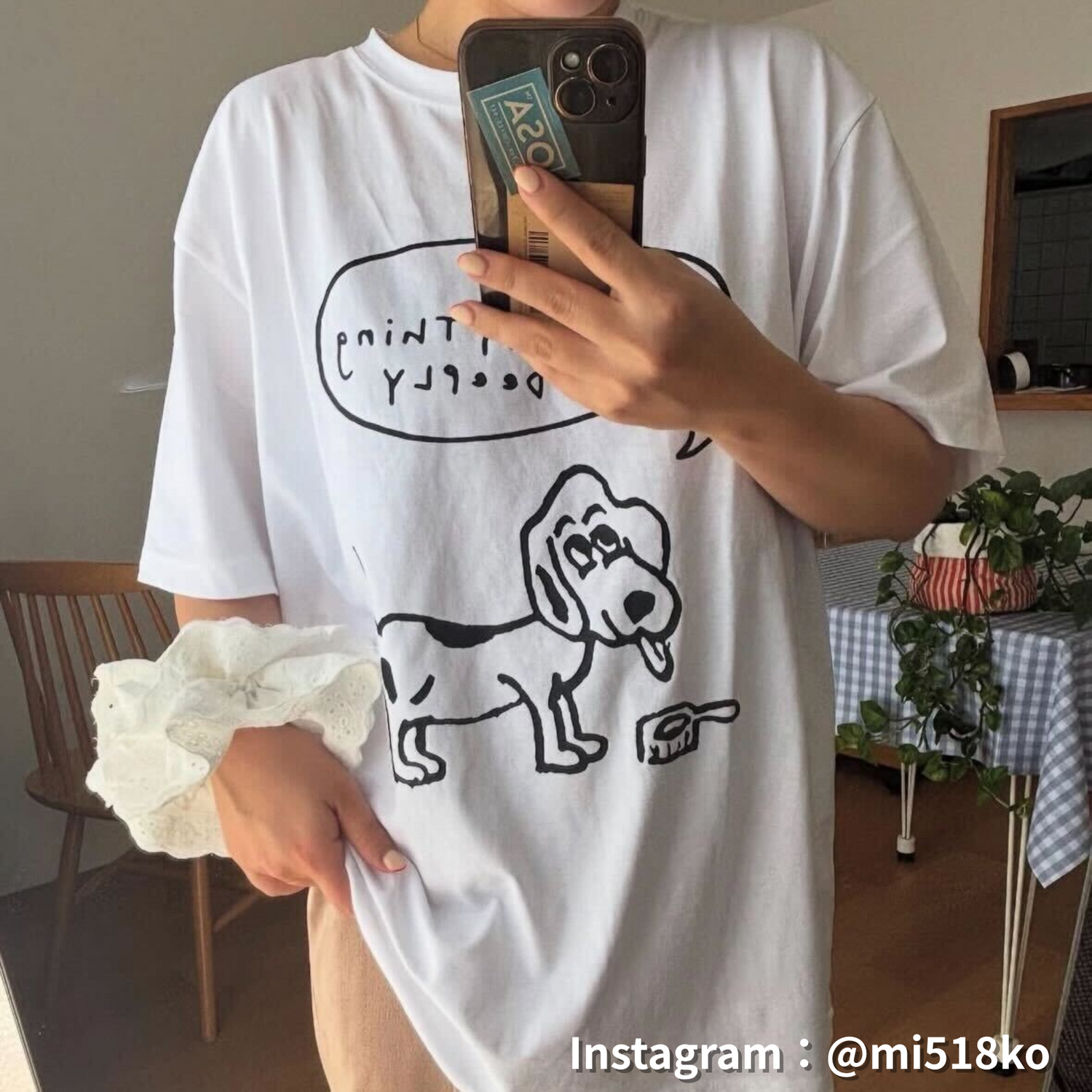 lovely dog tee / ivory