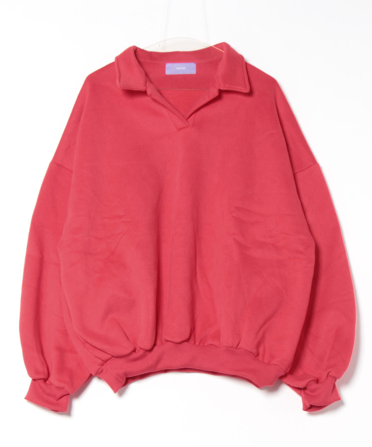 over size volume sleeve sweat / red