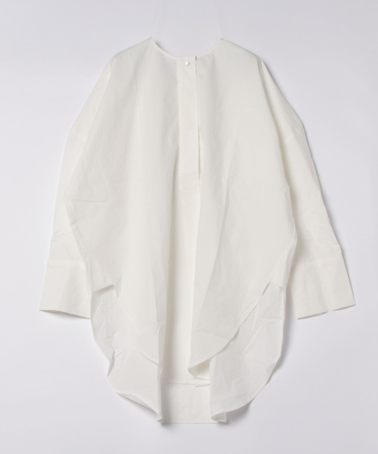 over size no collar mannish shirt / ivory