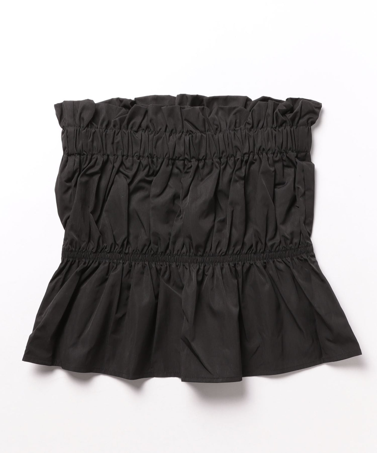 plus one nylon bustier / black (シャカシャカナイロン素材)