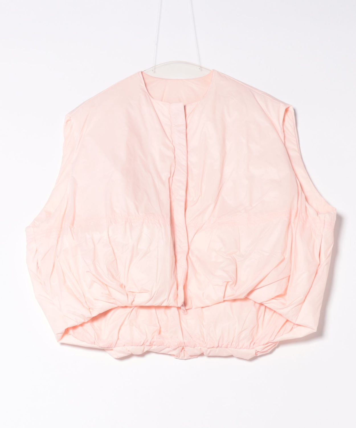egg down vest / baby pink