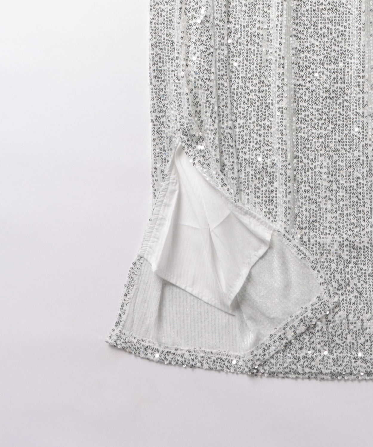 "GIRAGIRA" disco skirt / silver