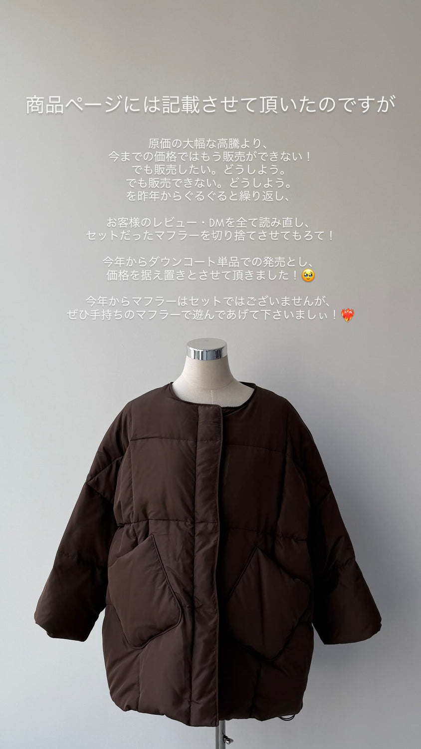 【選べるポケット】perfect silhouette down / black