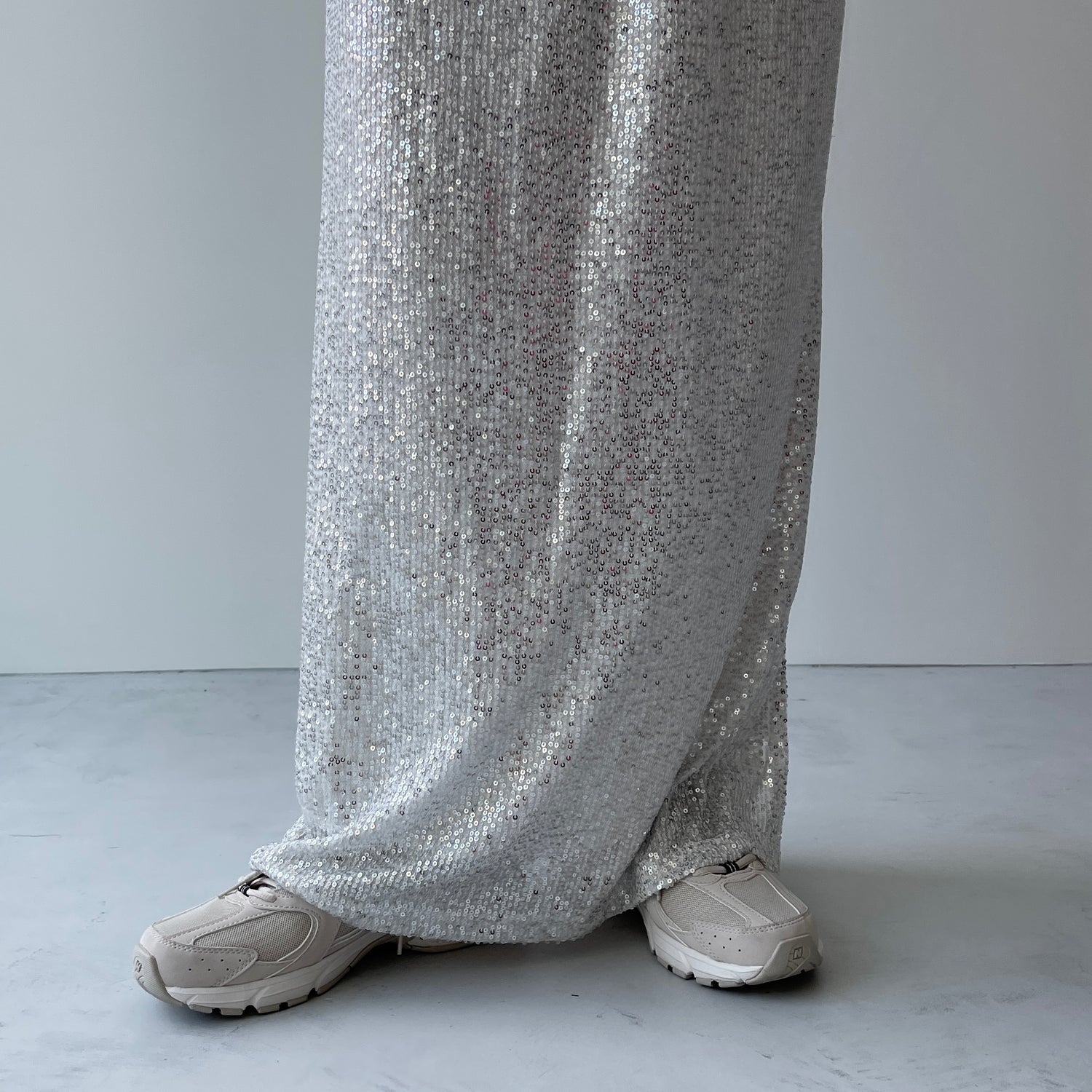 "GIRAGIRA" disco skirt / silver