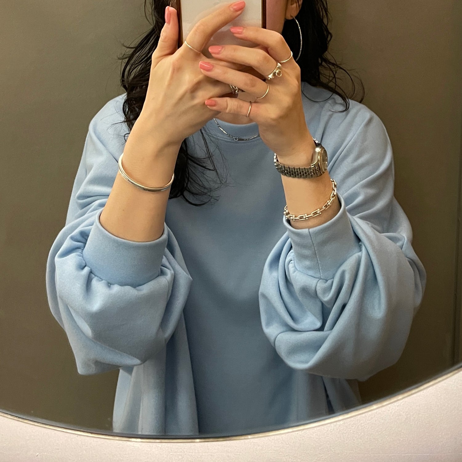 super loose light sweatee / sky blue