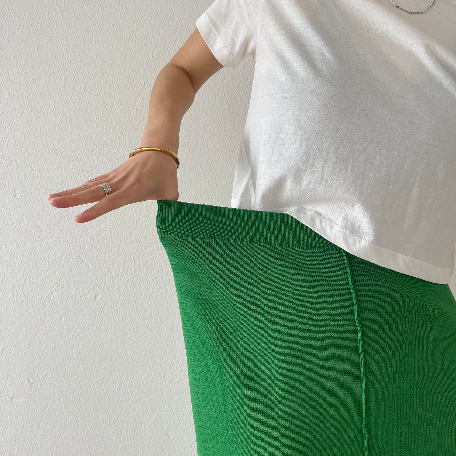 【SAMPLE】daily daily 2way knit skirt / green