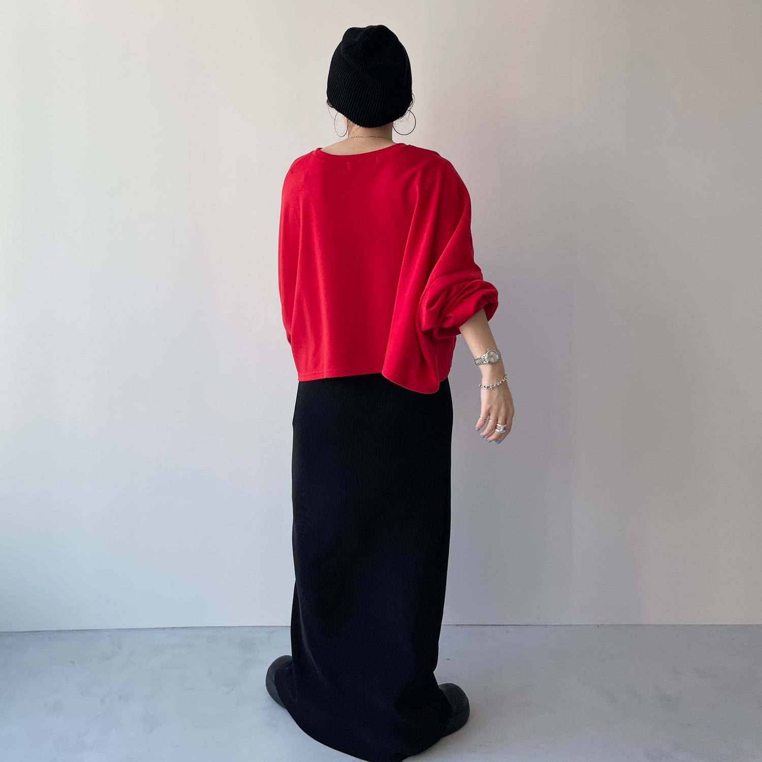 super loose light sweatee / red (short)