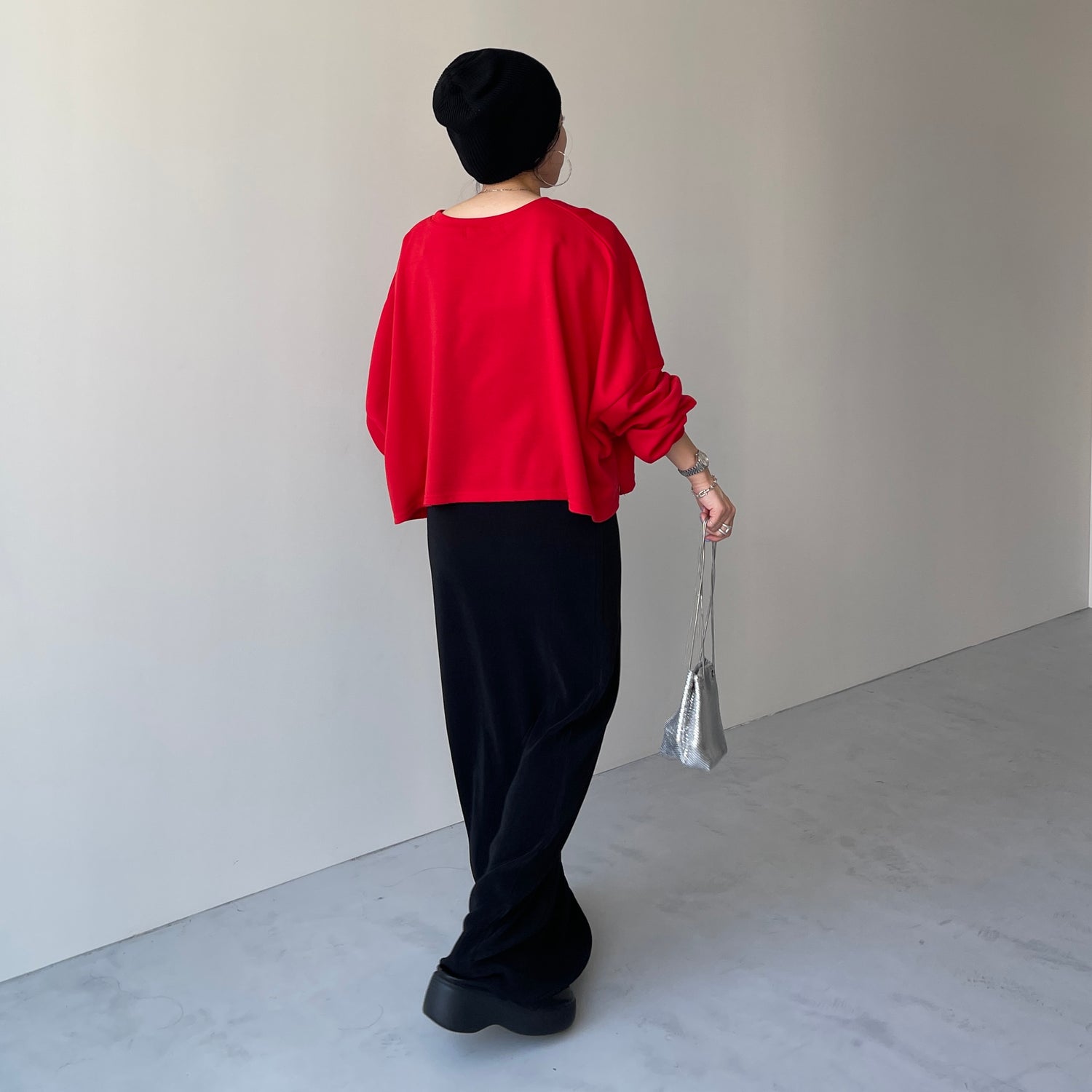super loose light sweatee / red (short)