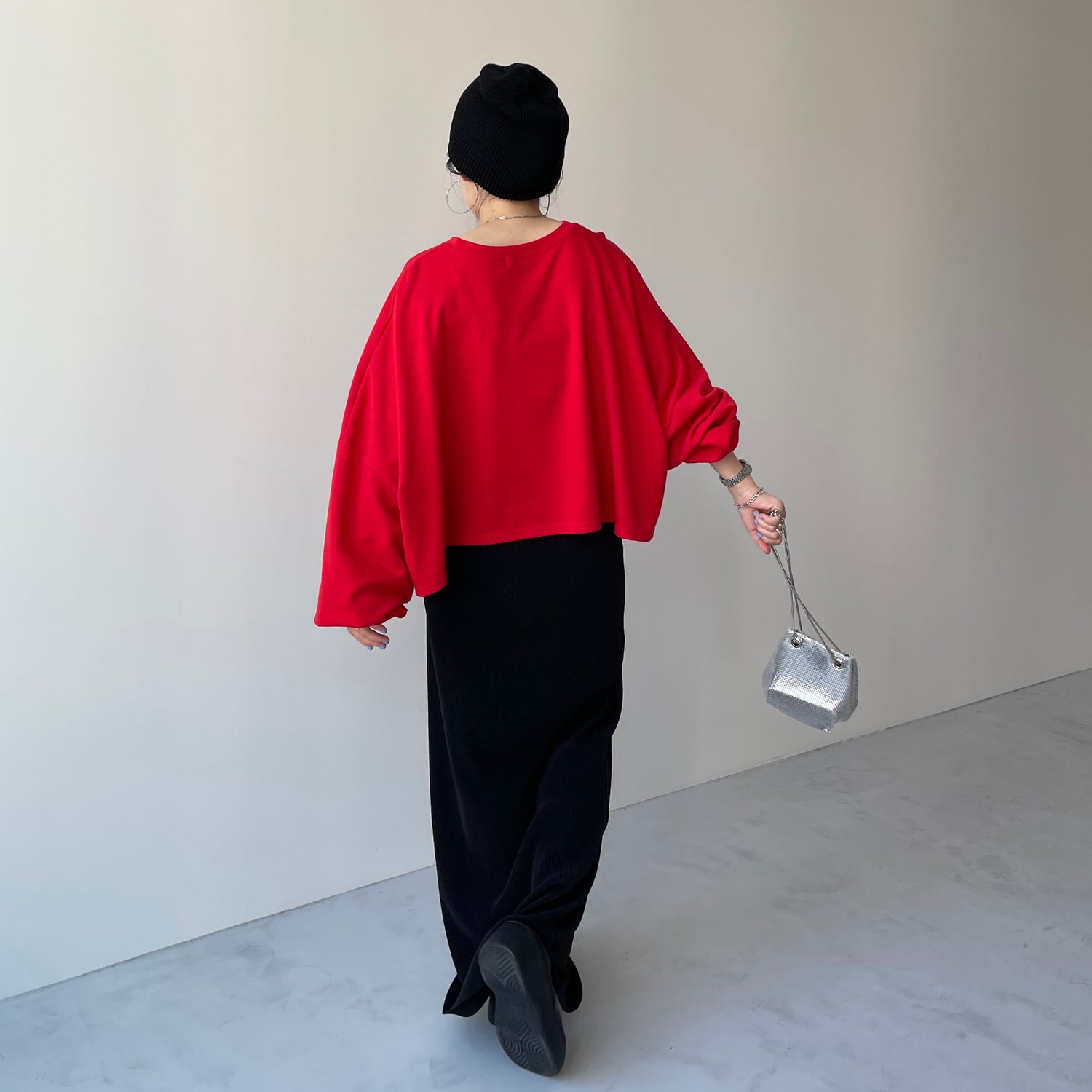 super loose light sweatee / red (short)