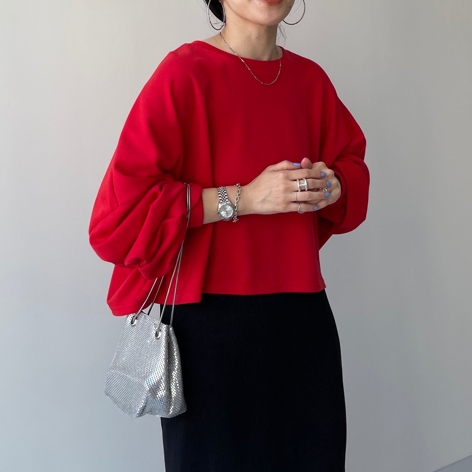 super loose light sweatee / red (short)
