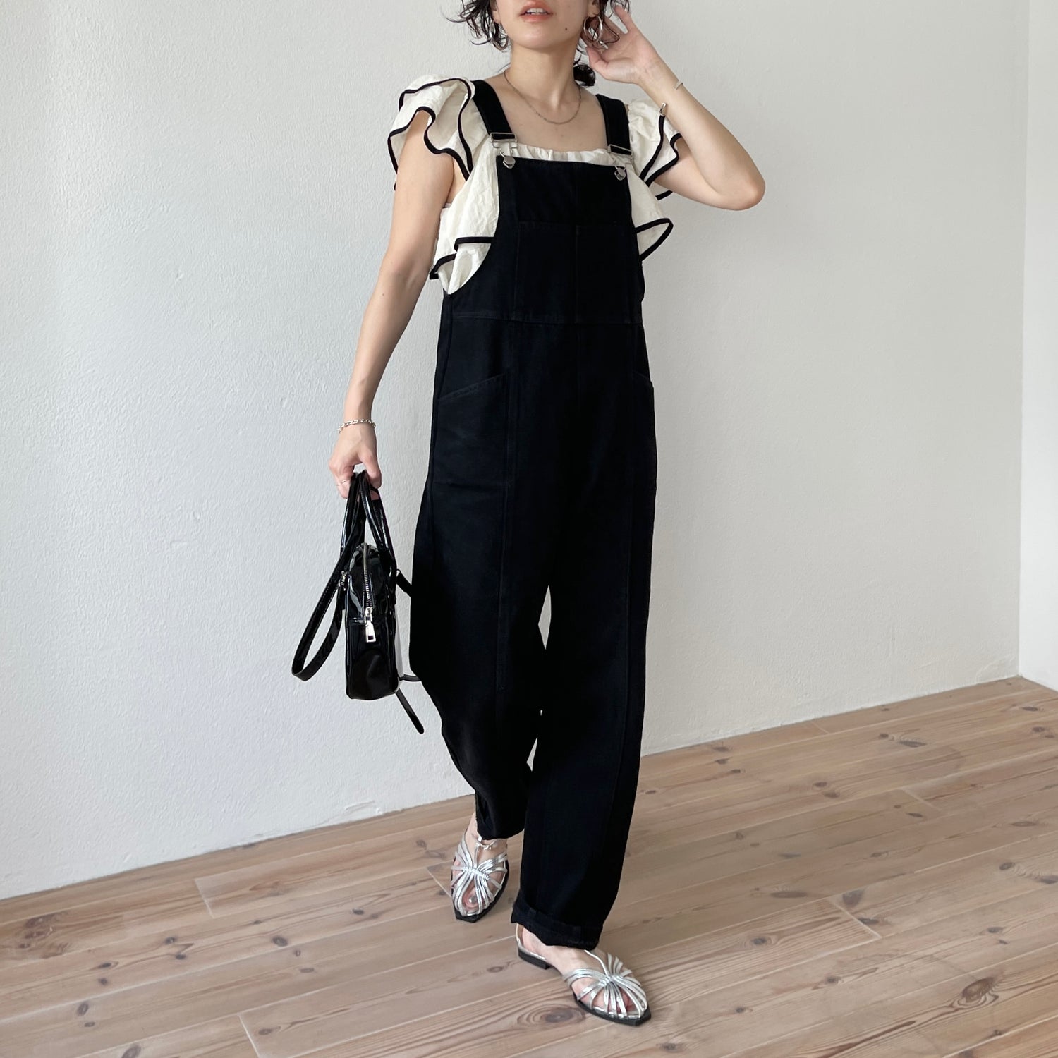 2way chiffon tops / ivory