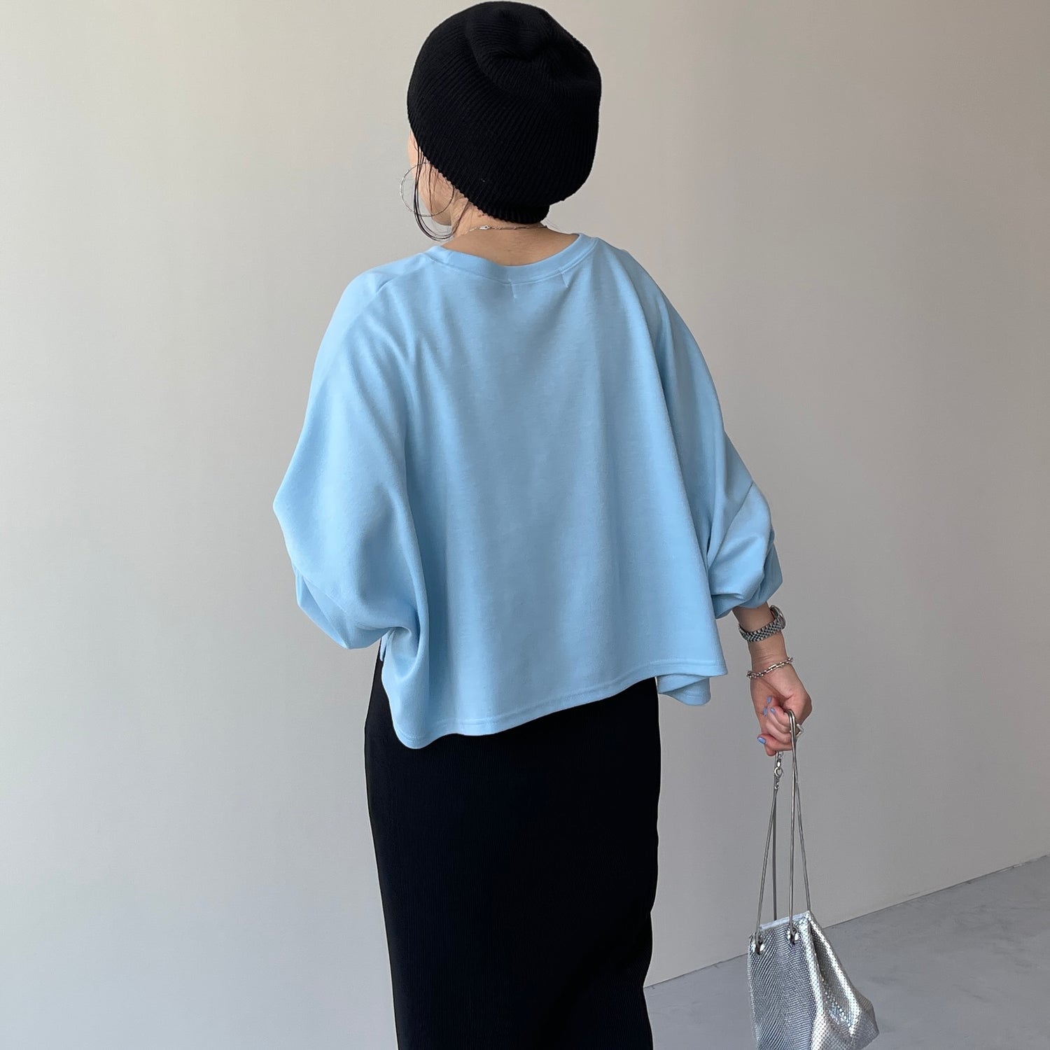 super loose light sweatee / sky blue(short)