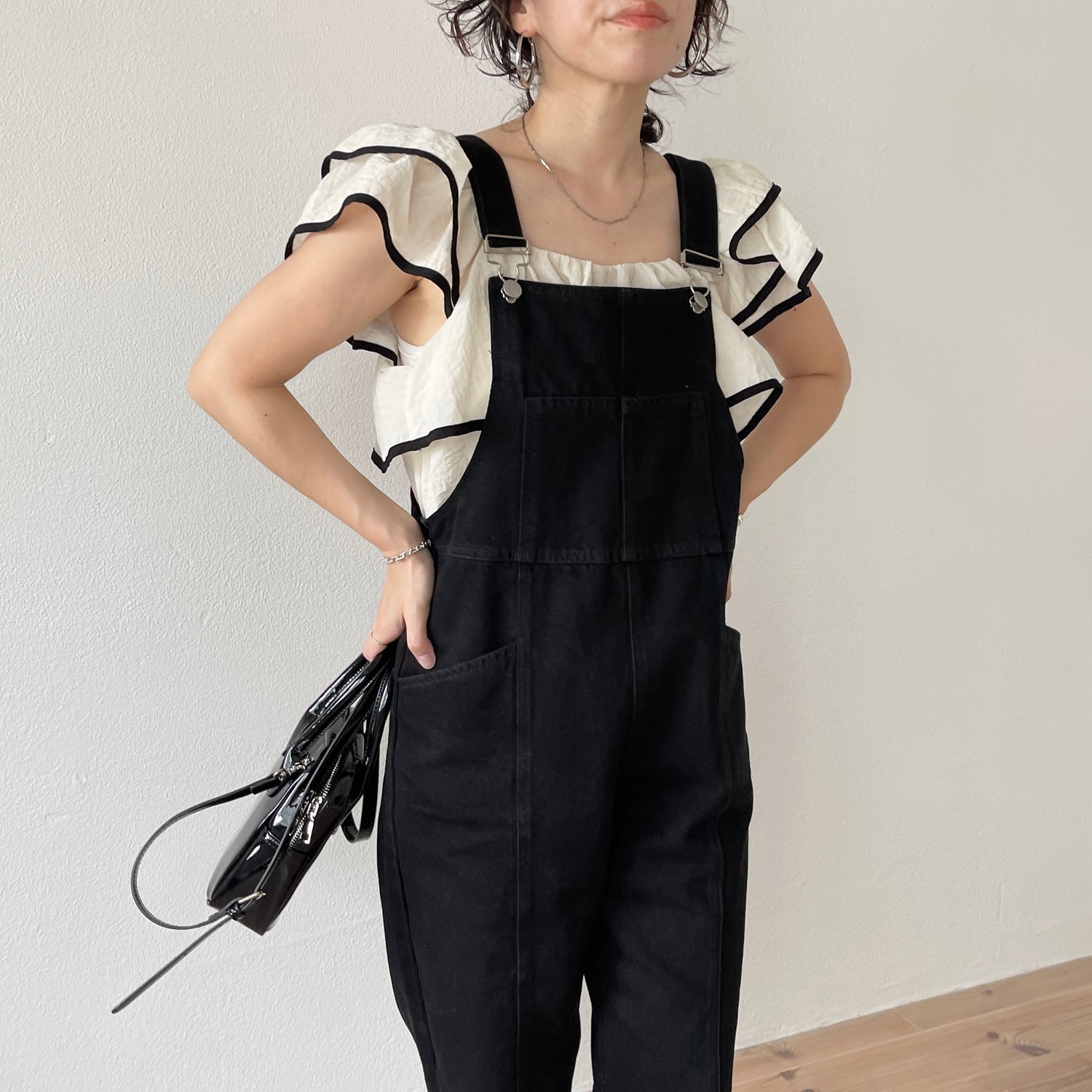 2way chiffon tops / ivory