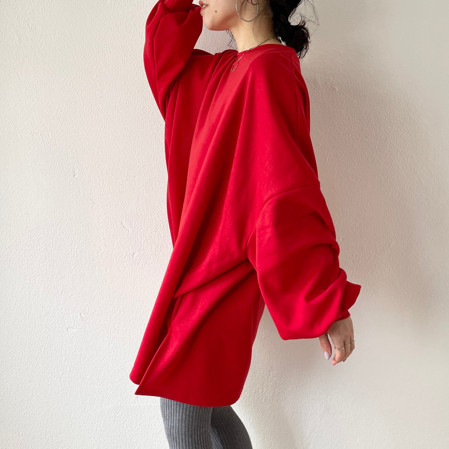 super loose light sweatee / red