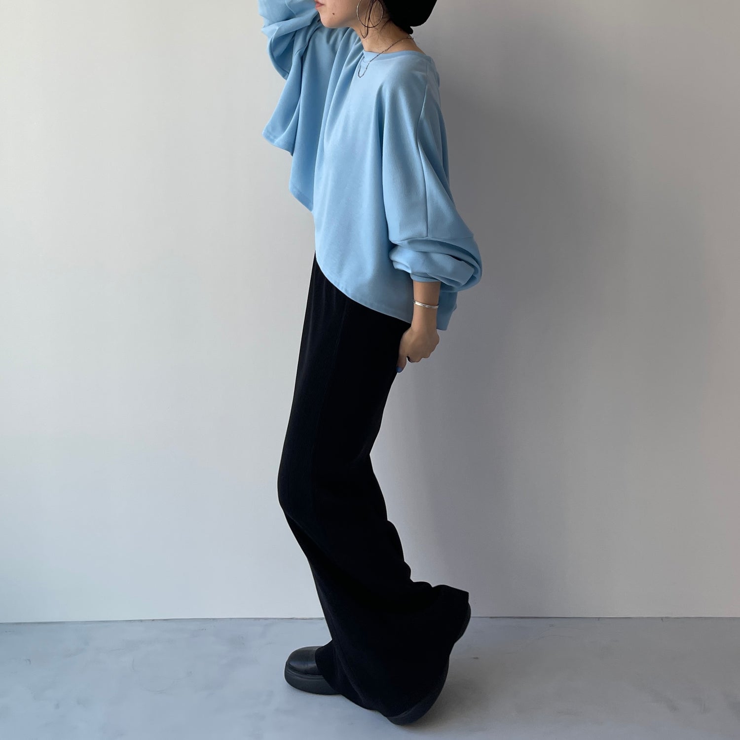super loose light sweatee / sky blue(short)