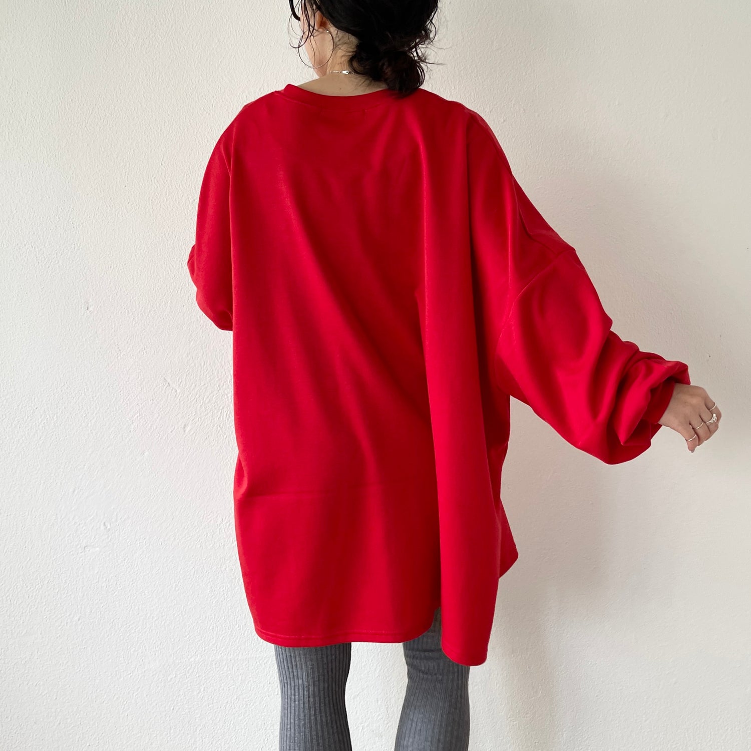 super loose light sweatee / red