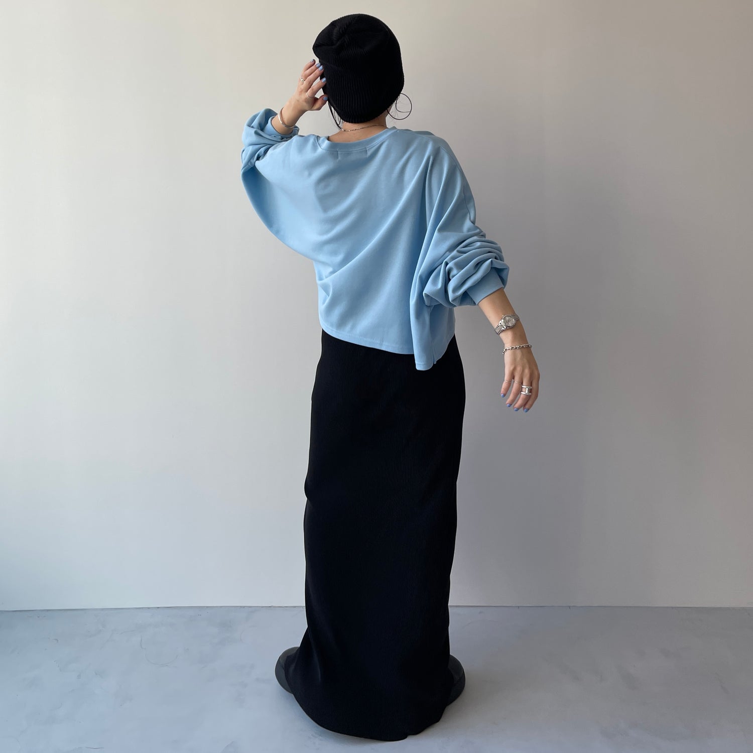 super loose light sweatee / sky blue(short)