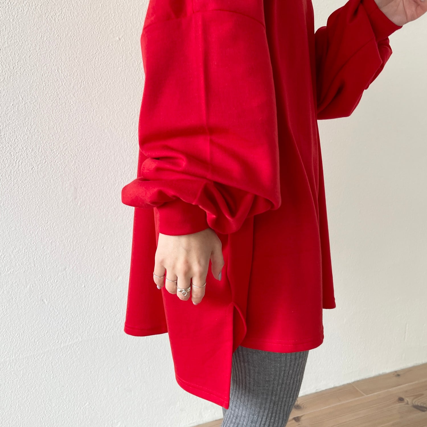 super loose light sweatee / red