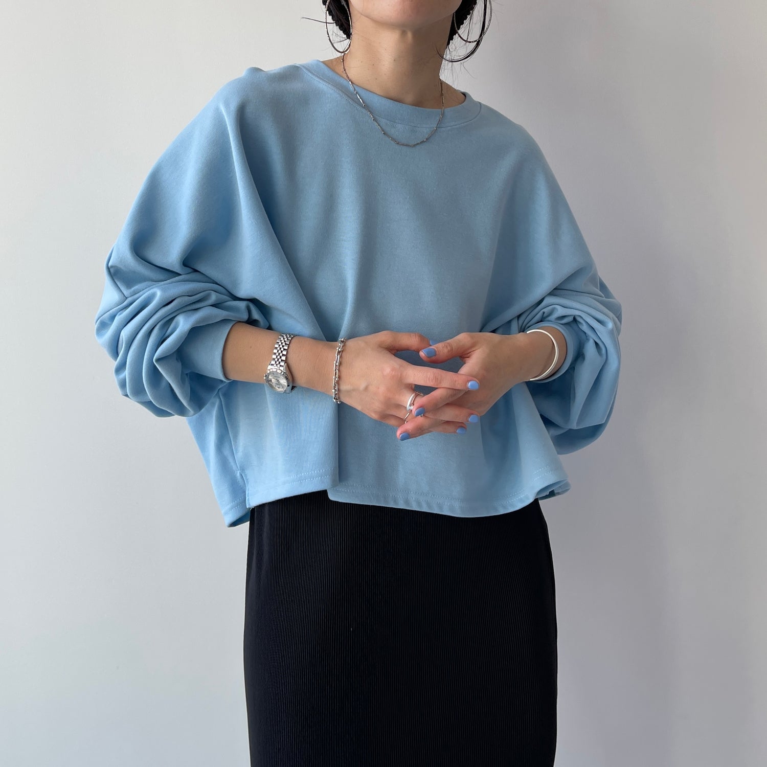 super loose light sweatee / sky blue(short)