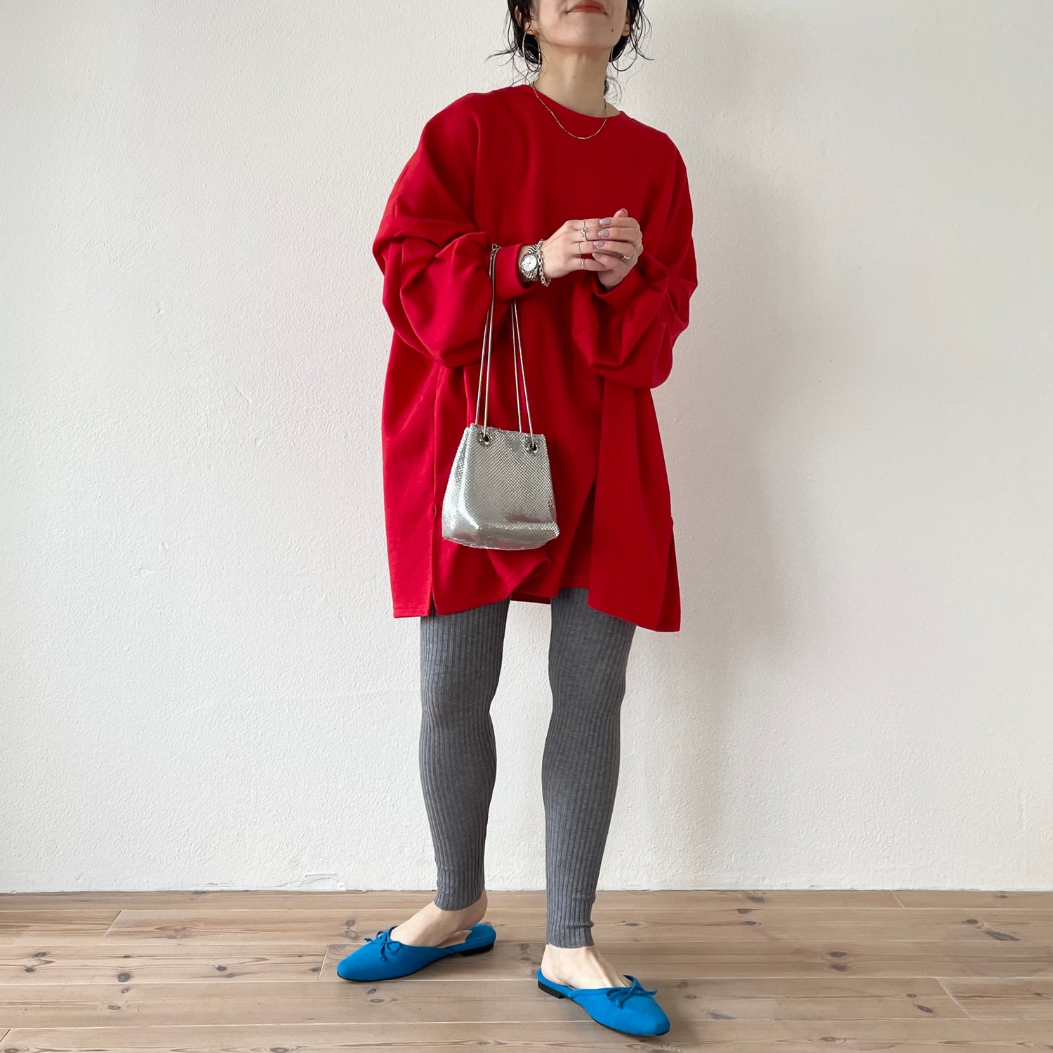 super loose light sweatee / red
