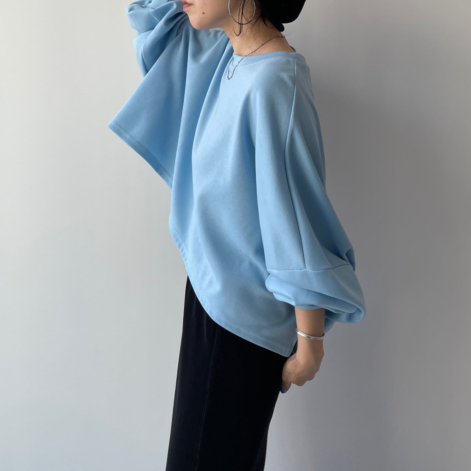 super loose light sweatee / sky blue(short)