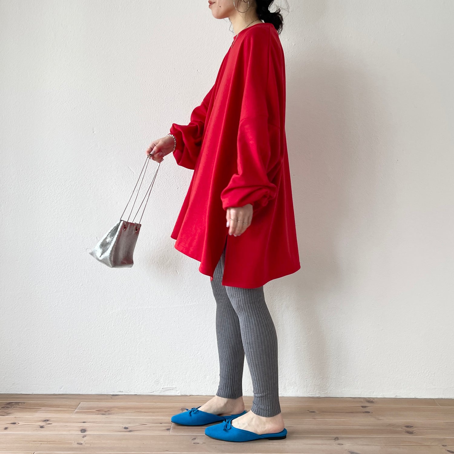 super loose light sweatee / red