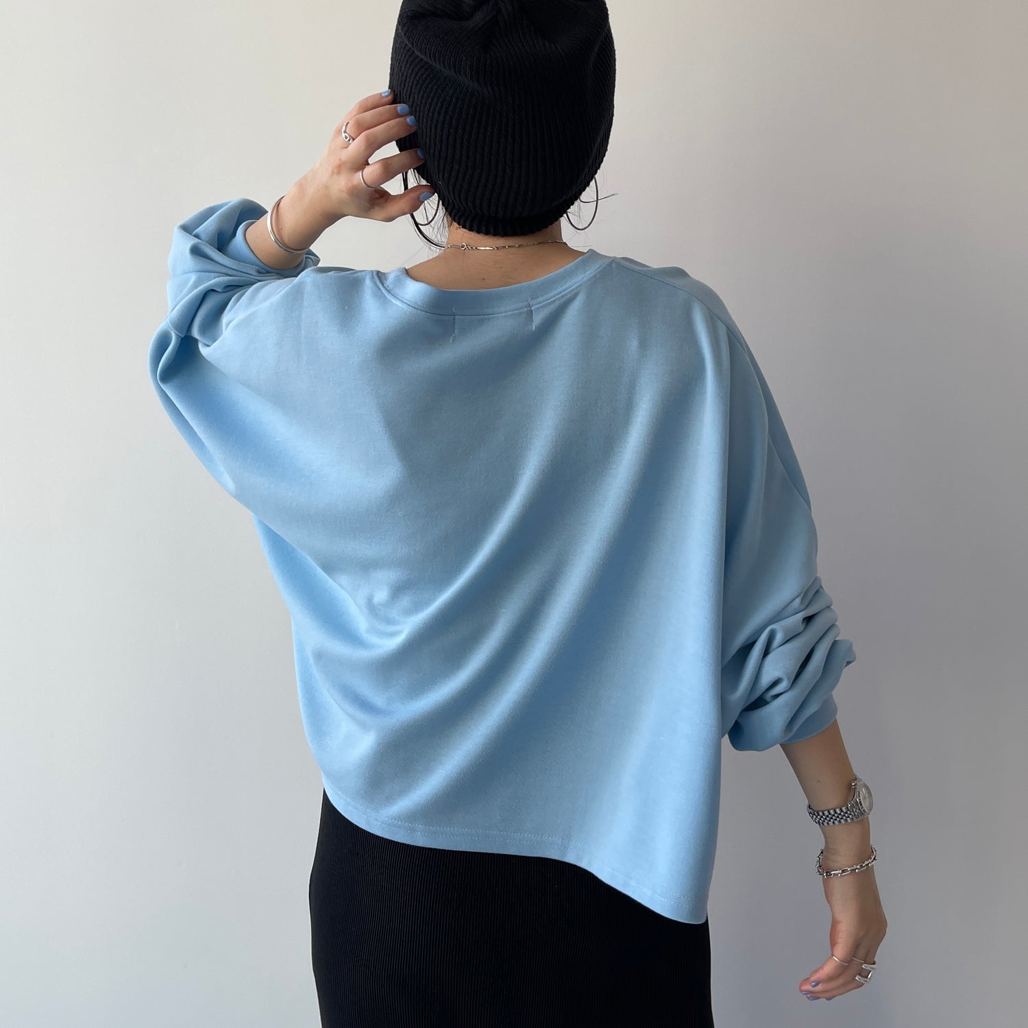 super loose light sweatee / sky blue(short)