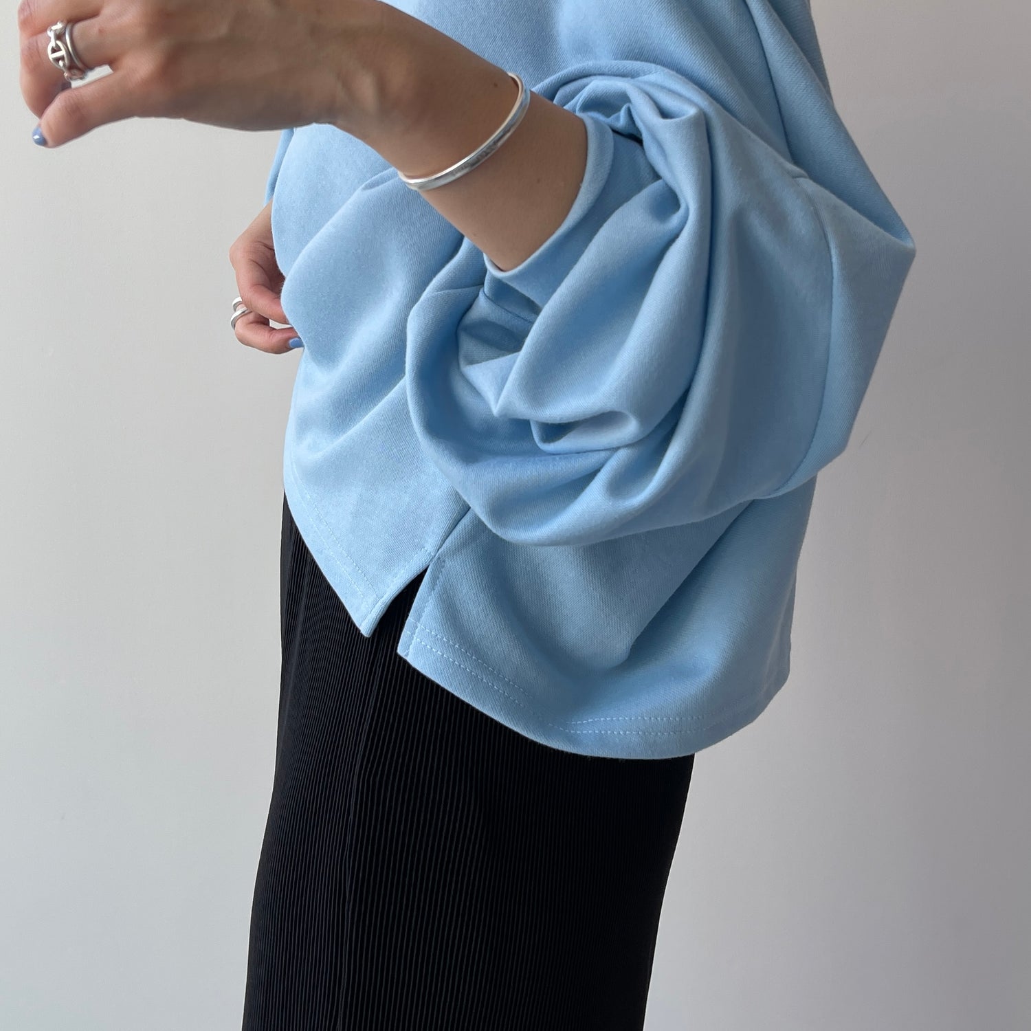 super loose light sweatee / sky blue(short)