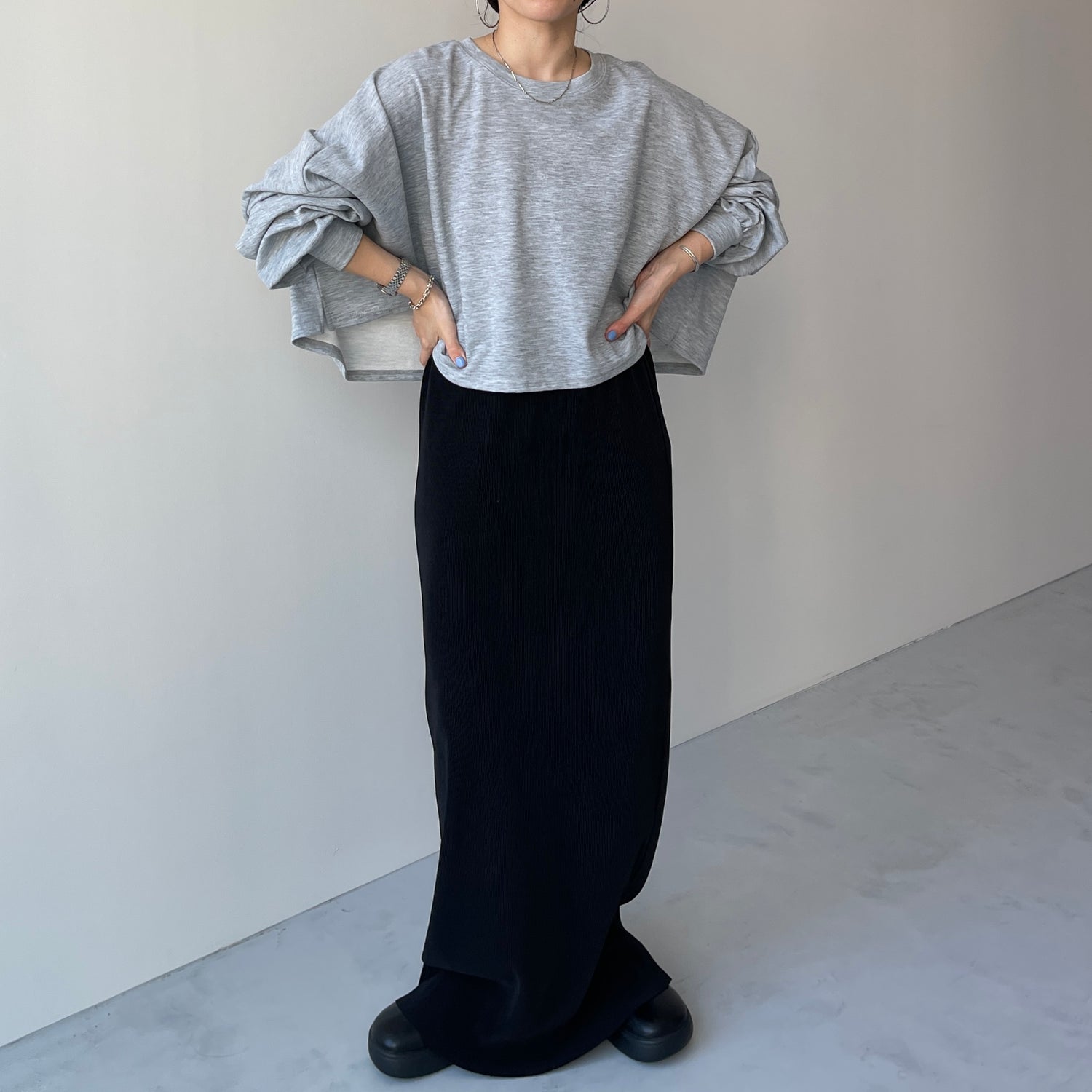 super loose light sweatee / gray (short)
