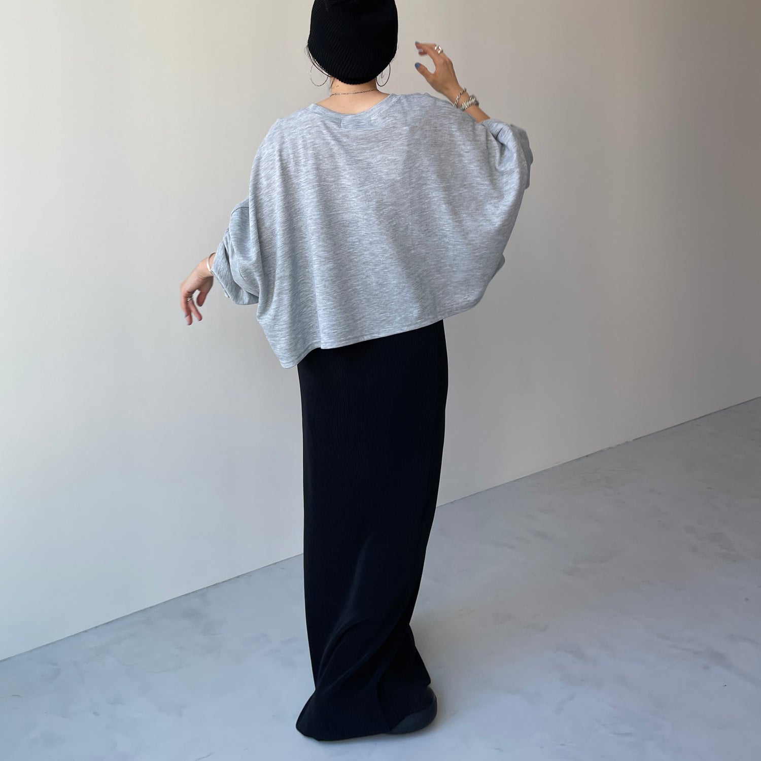 super loose light sweatee / gray (short)