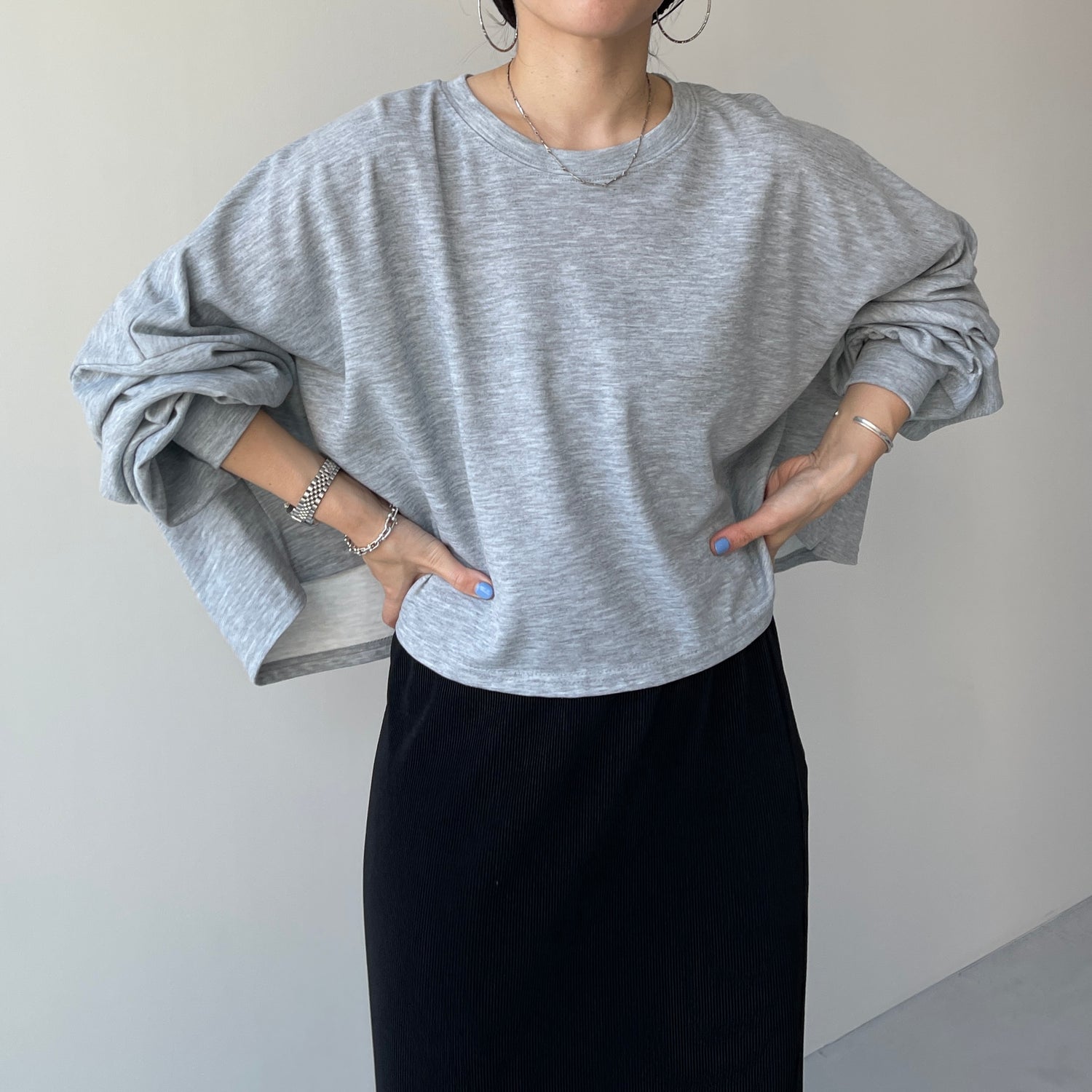super loose light sweatee / gray (short)