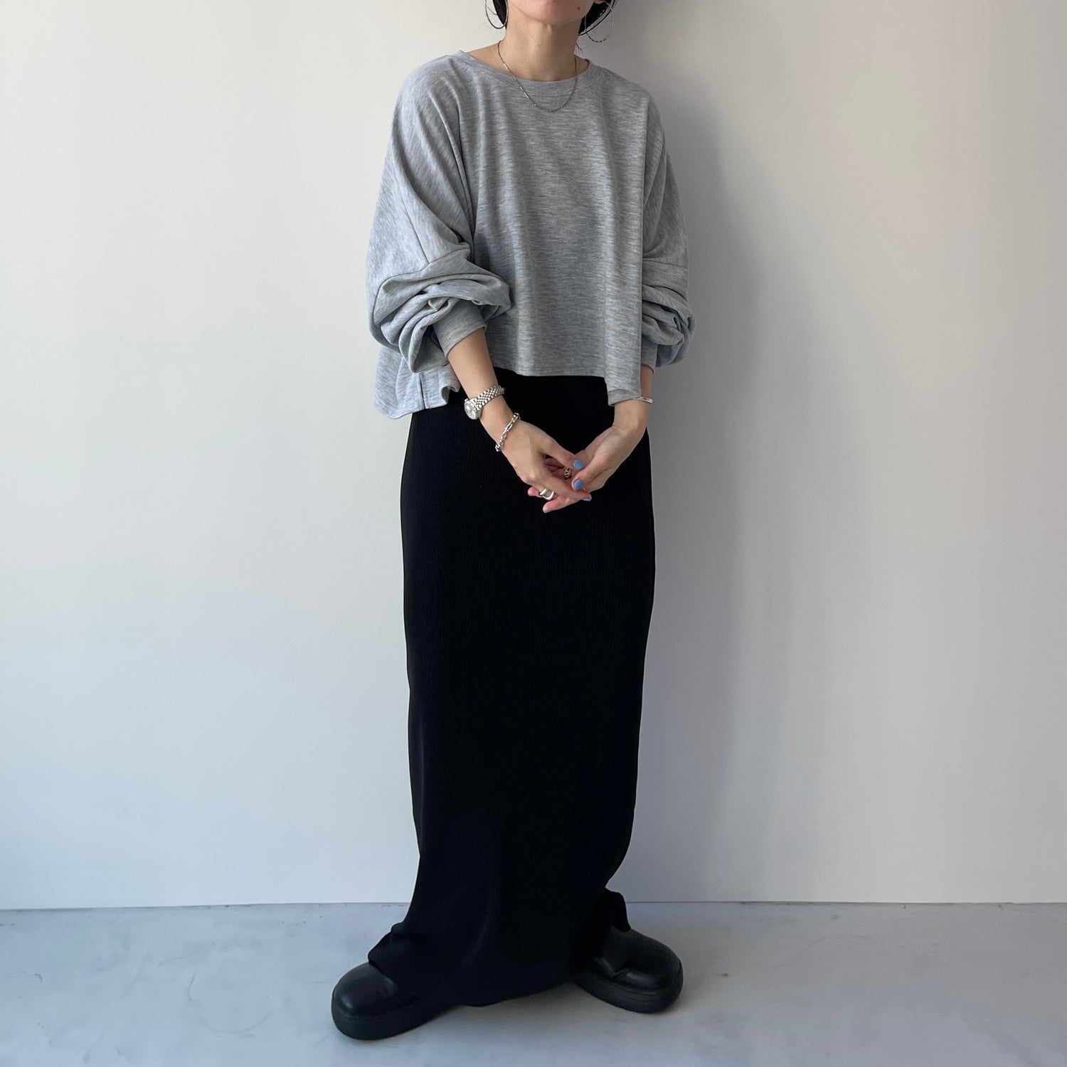 super loose light sweatee / gray (short)