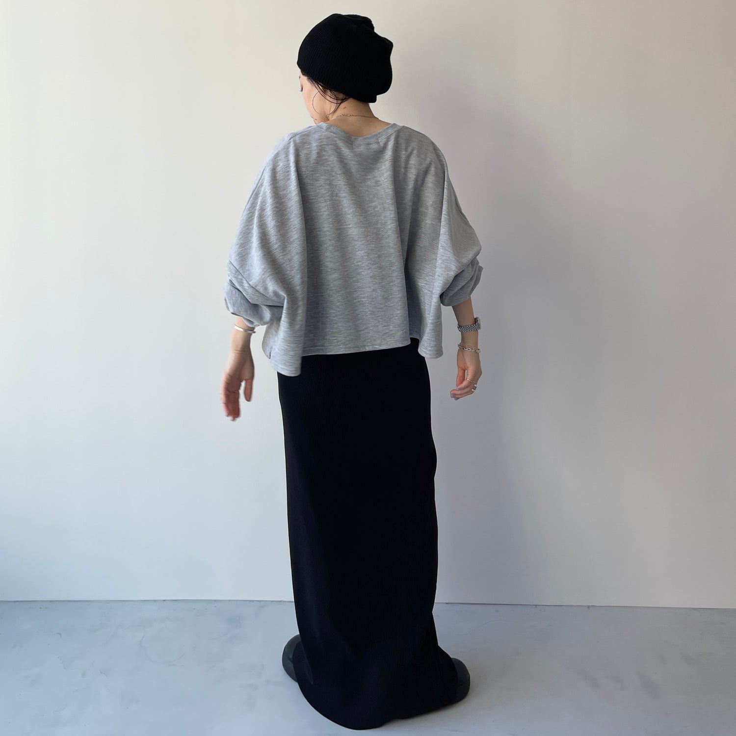 super loose light sweatee / gray (short)