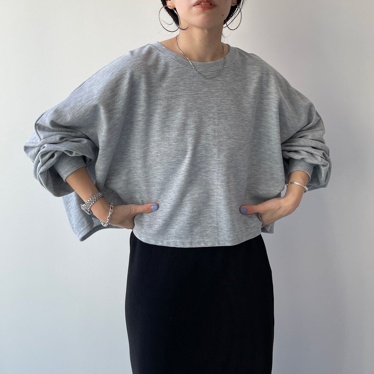 super loose light sweatee / gray (short)