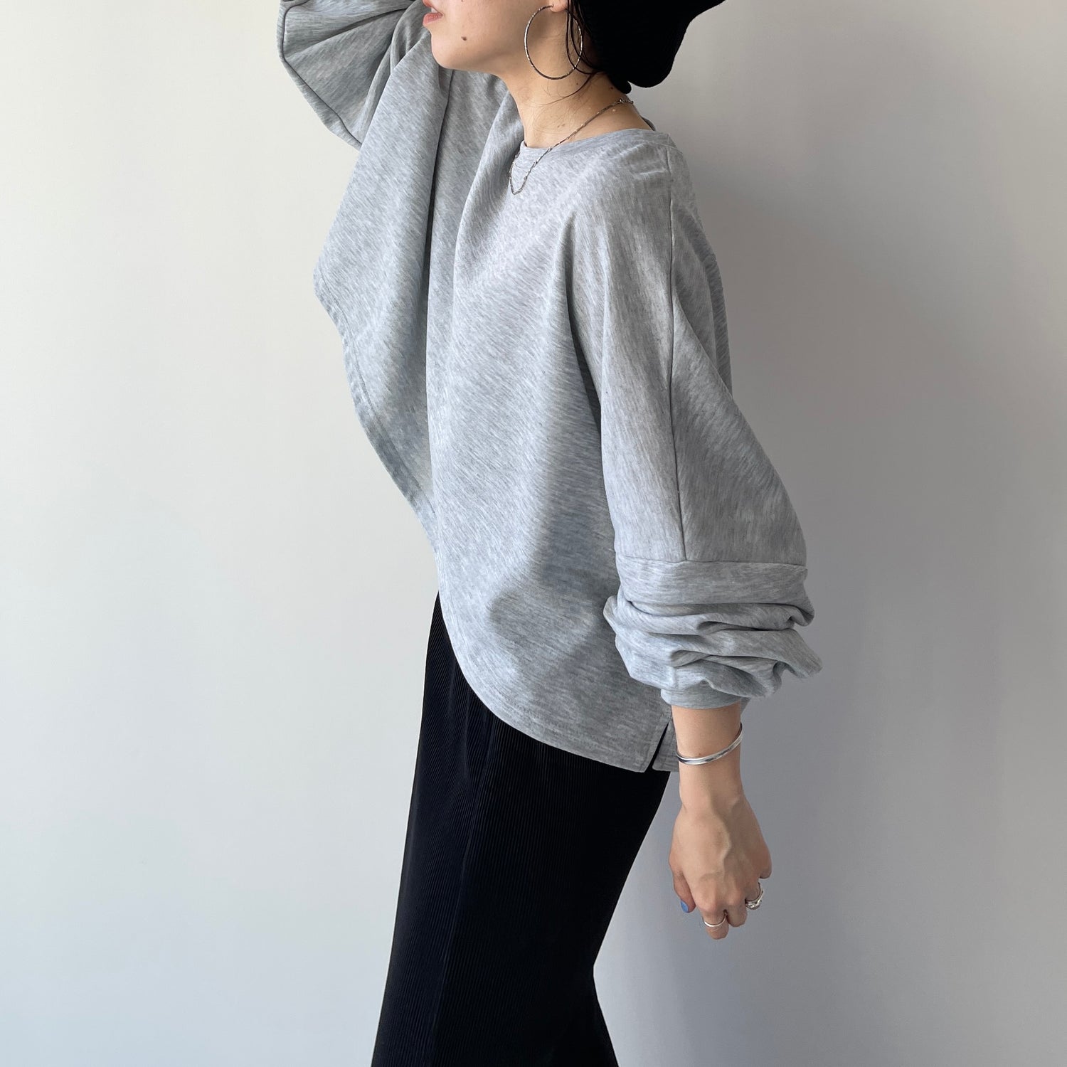 super loose light sweatee / gray (short)