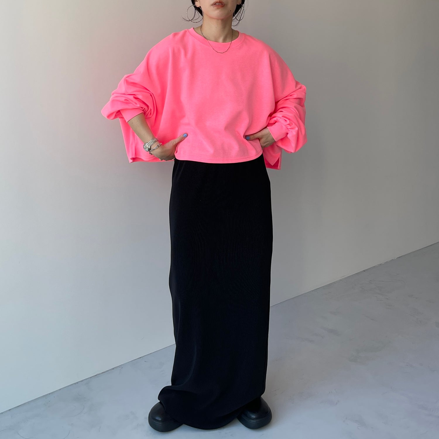 super loose light sweatee / pink (short)