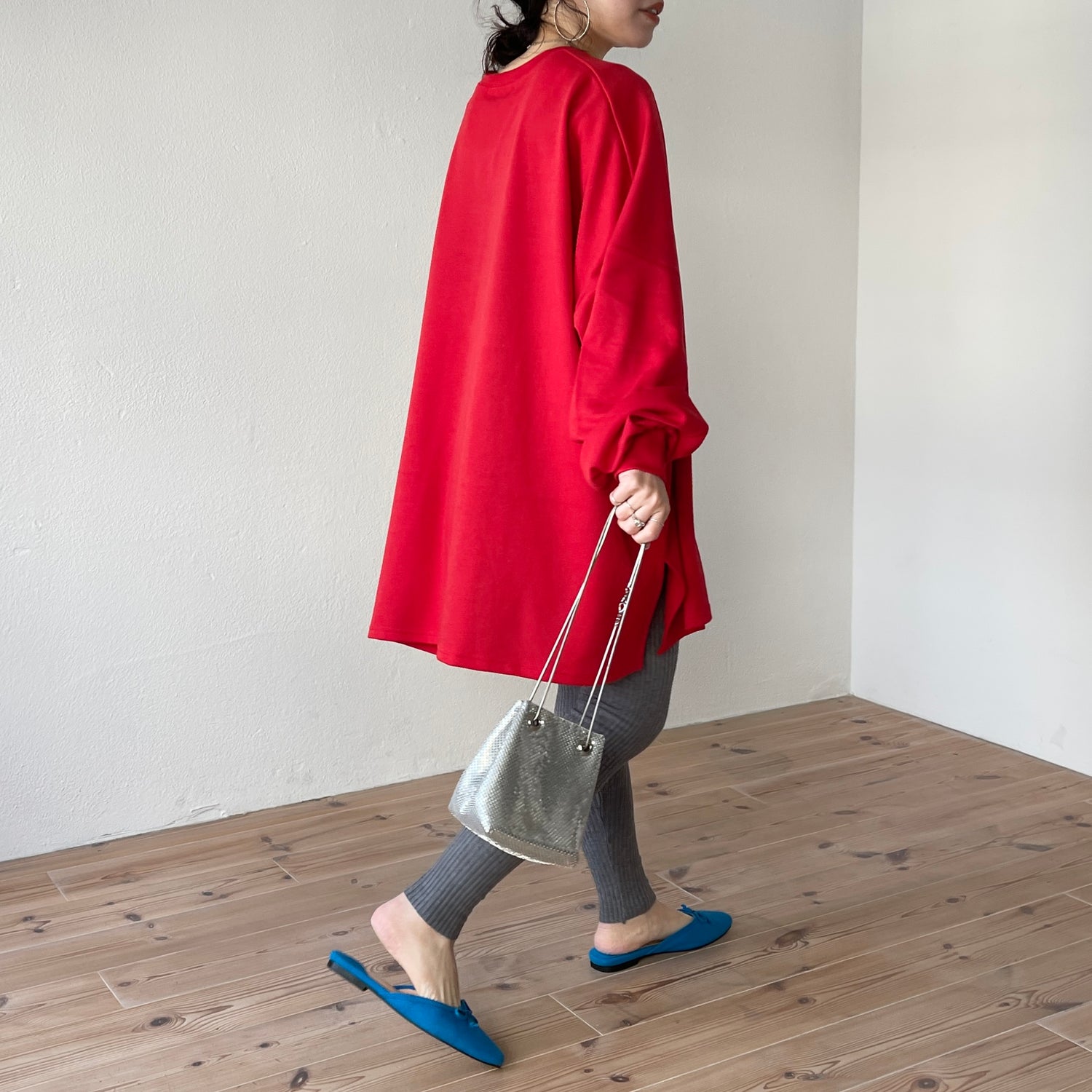 super loose light sweatee / red