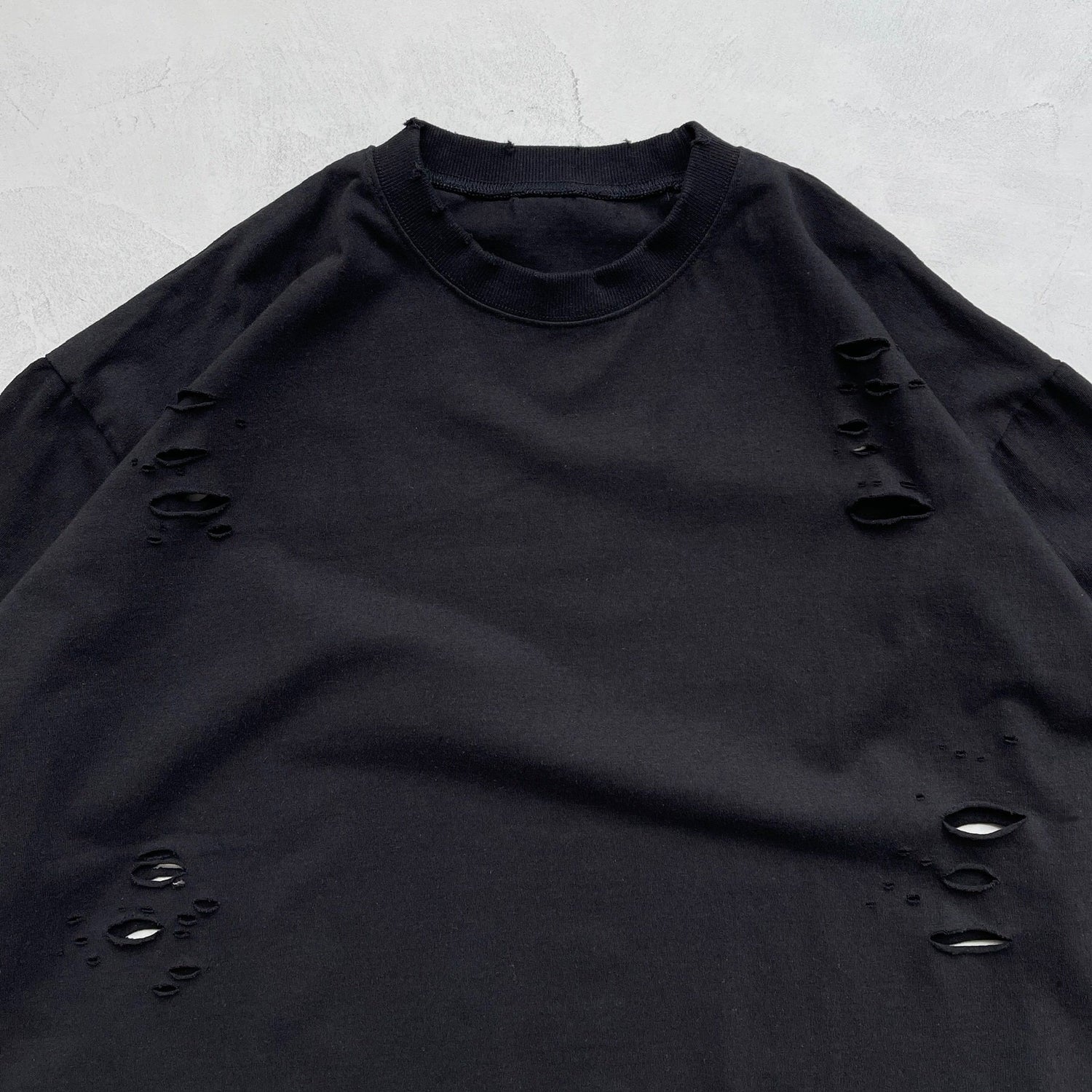 【SAMPLE】Heavy damage big tee / black