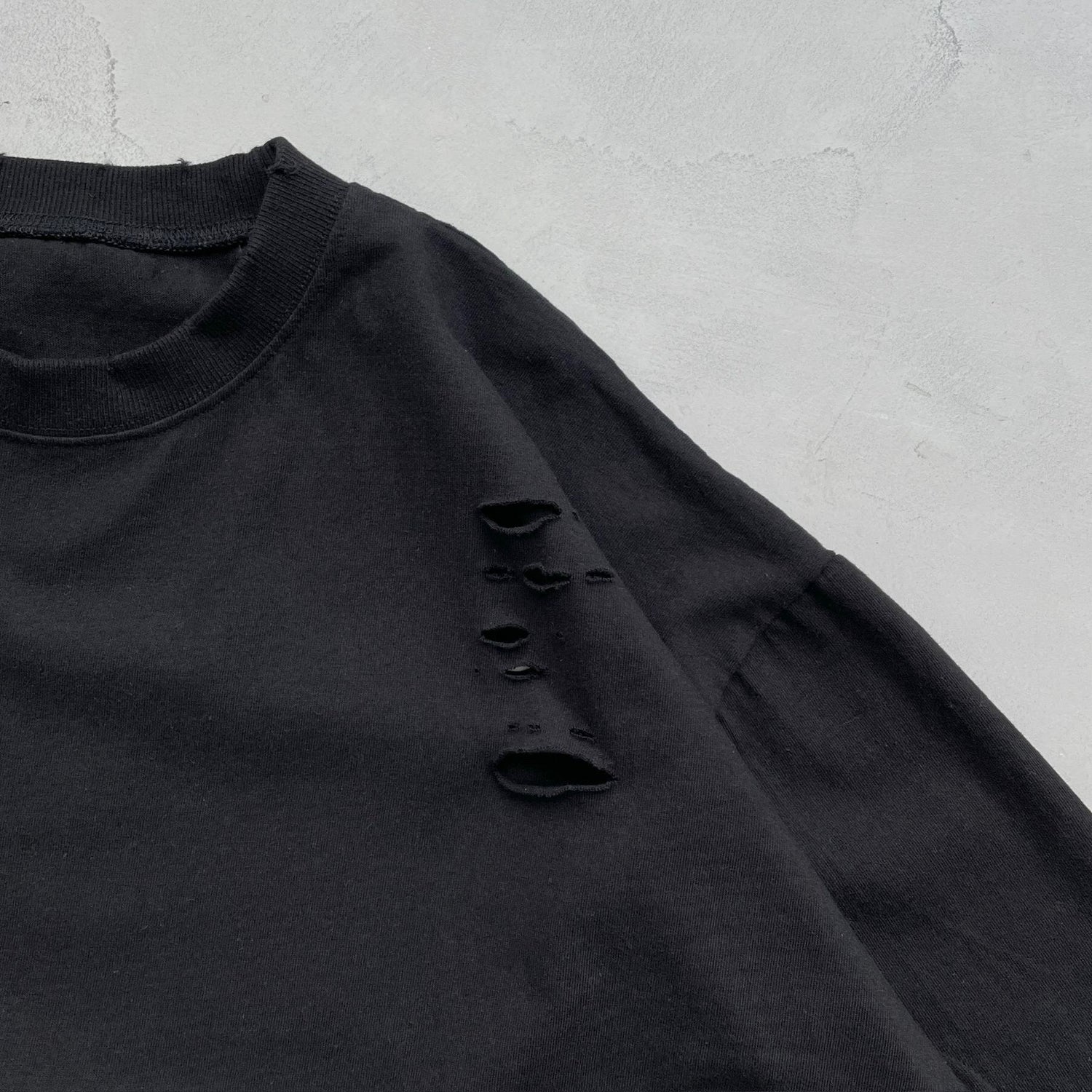 【SAMPLE】Heavy damage big tee / black
