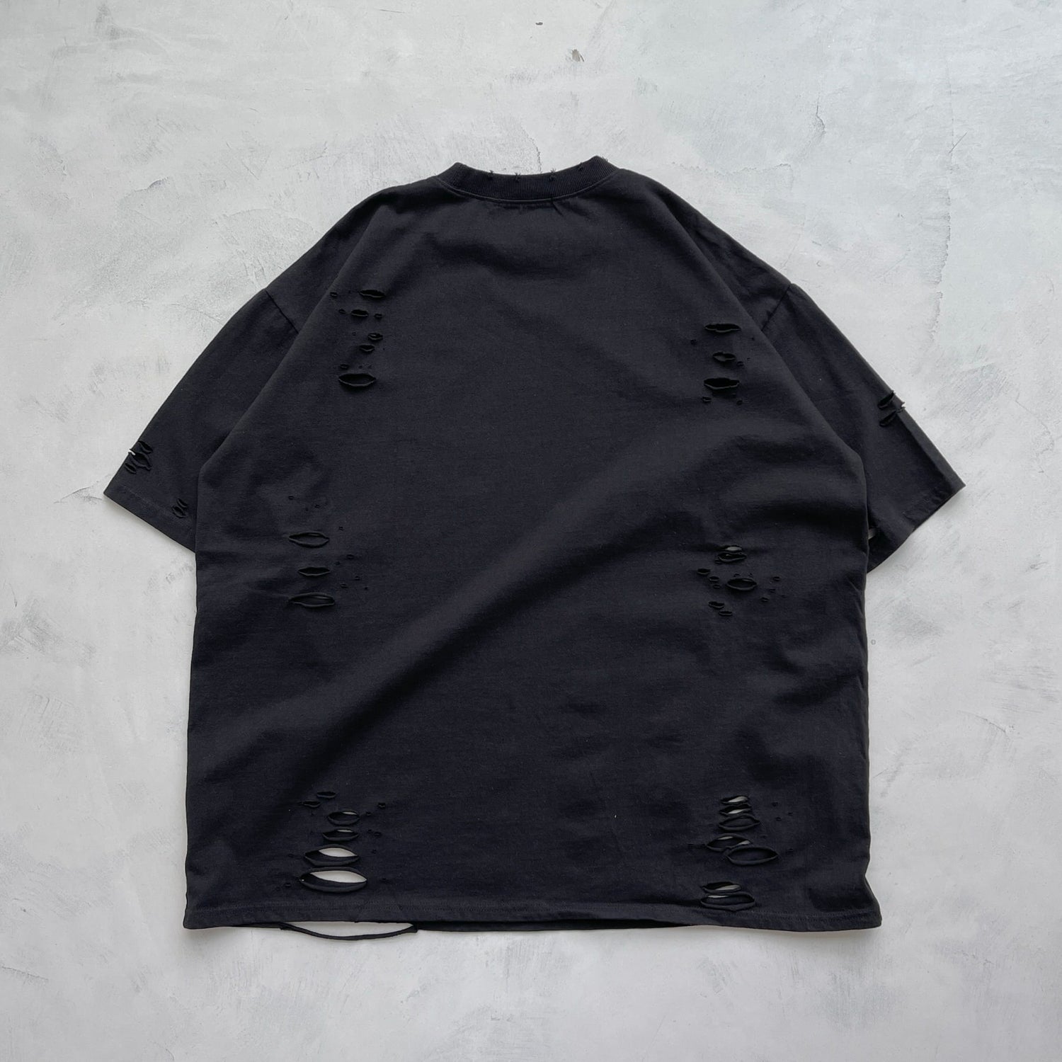 【SAMPLE】Heavy damage big tee / black