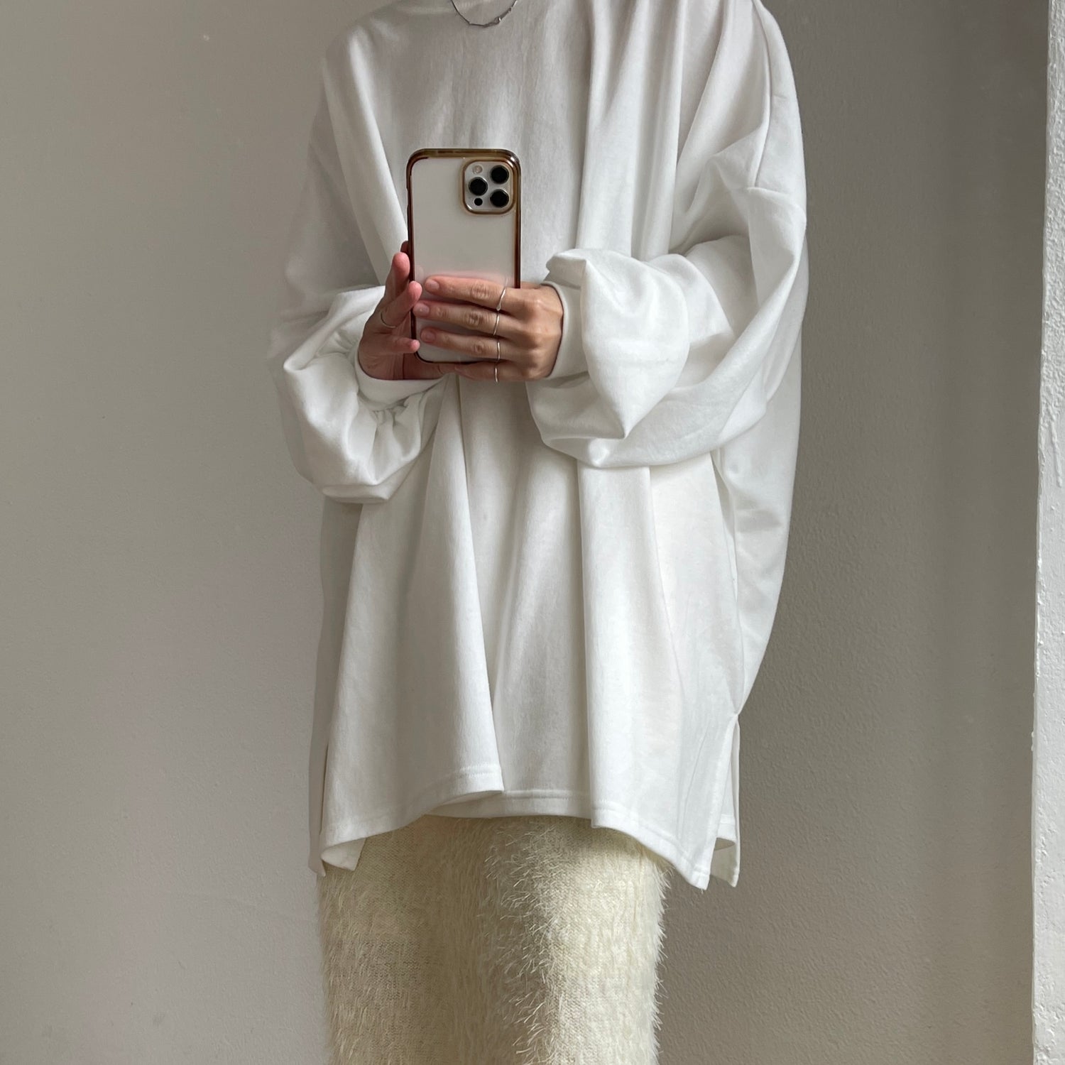 super loose light sweatee / ivory