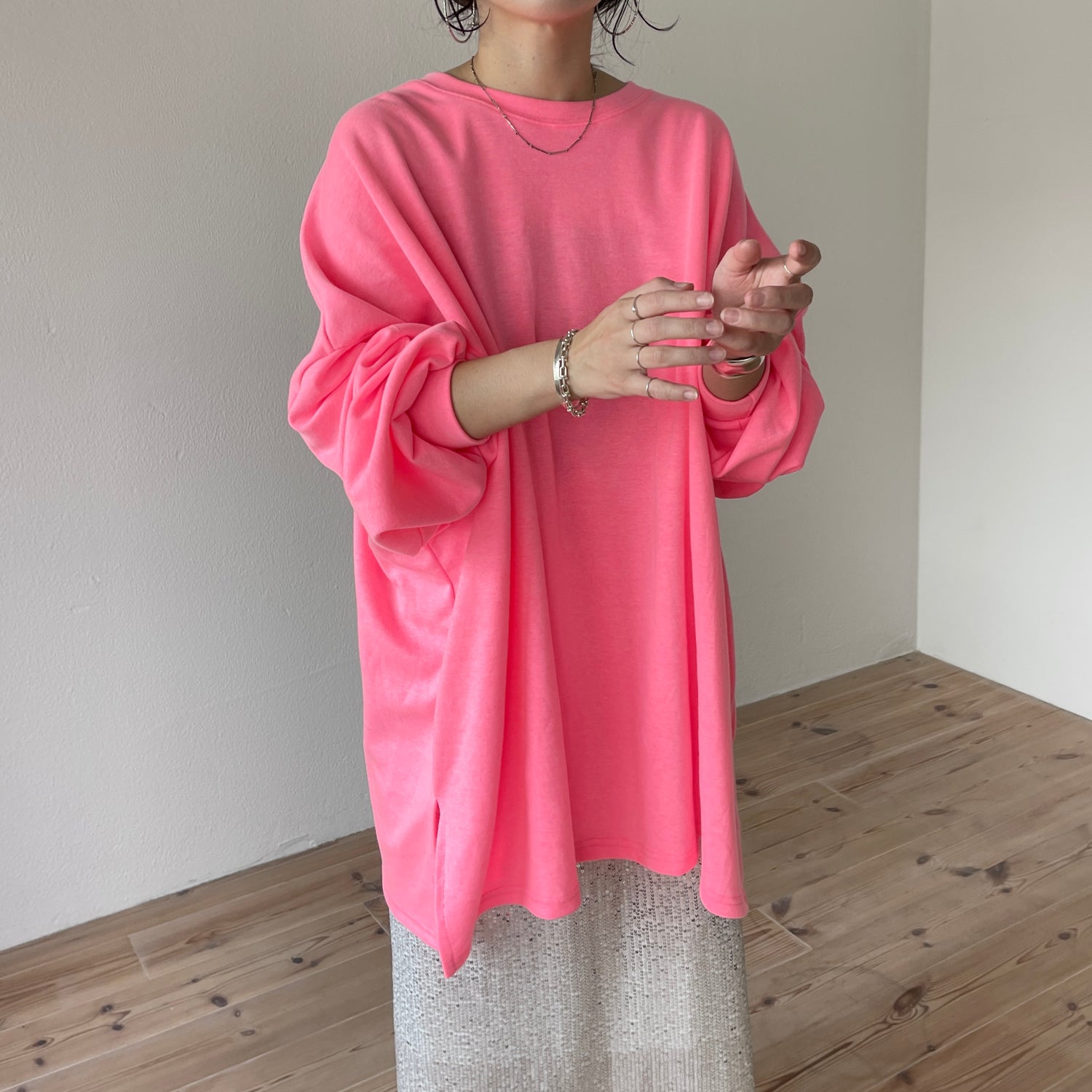 super loose light sweatee / pink