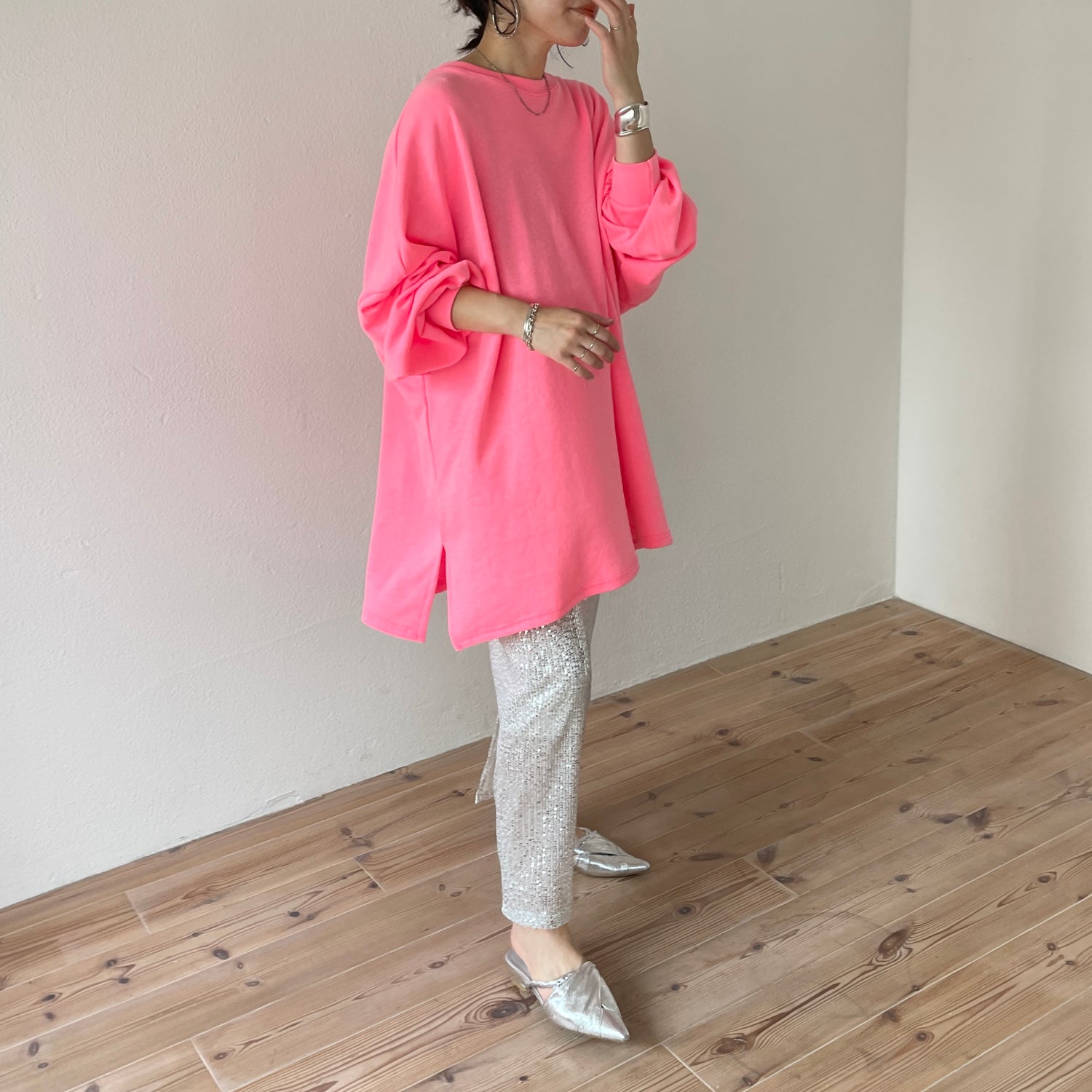 super loose light sweatee / pink