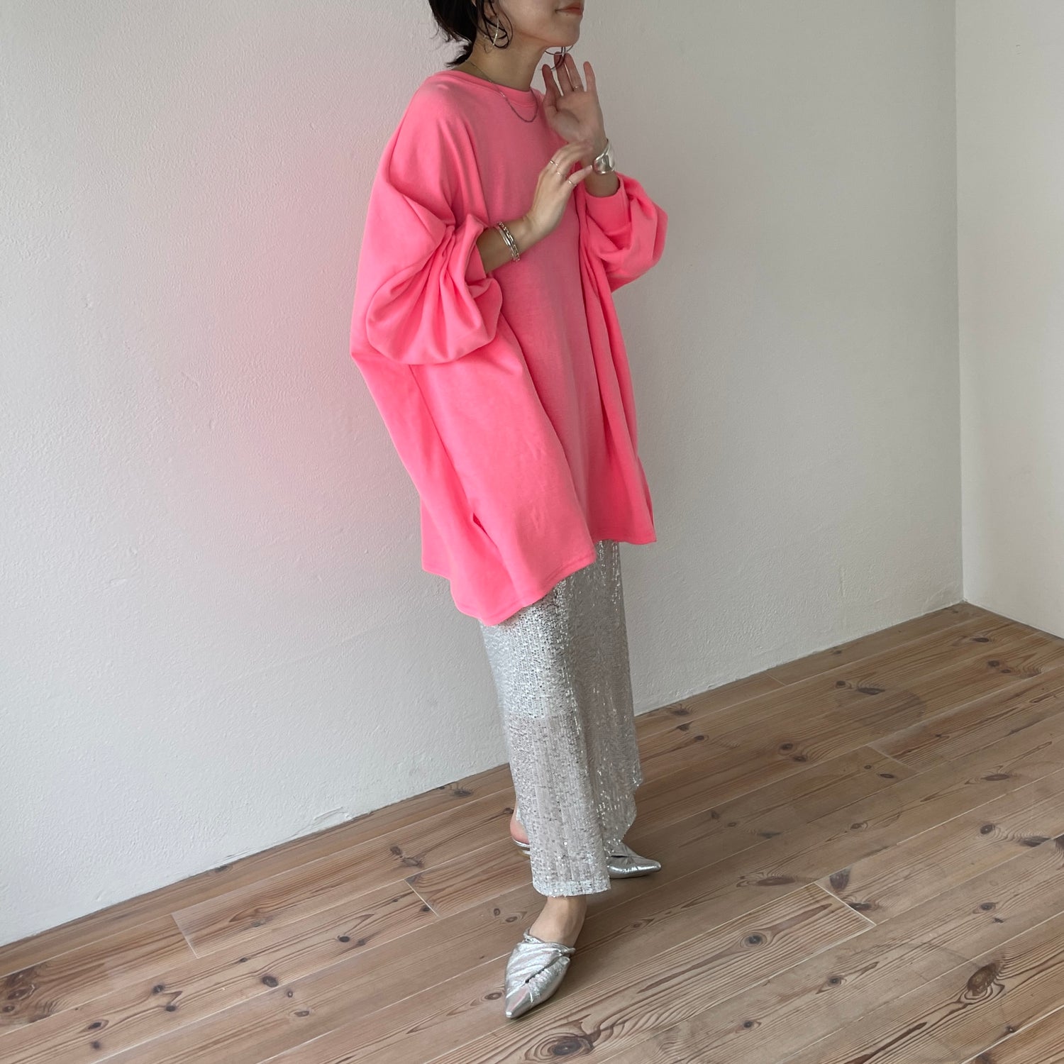 super loose light sweatee / pink