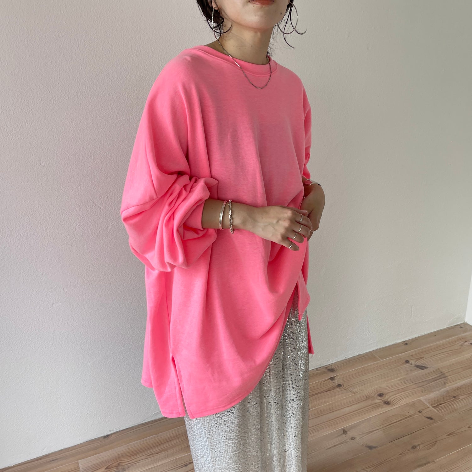 super loose light sweatee / pink