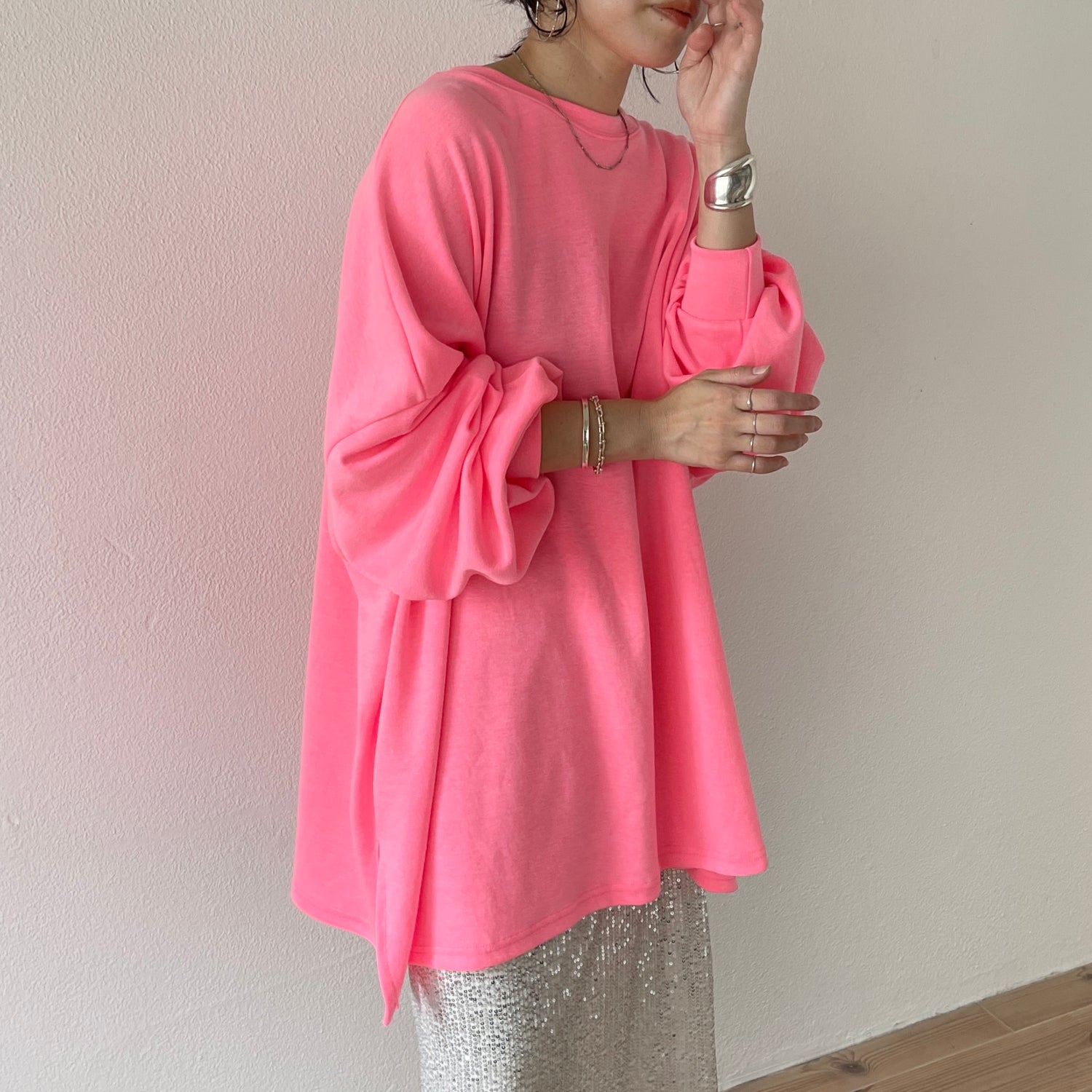 super loose light sweatee / pink