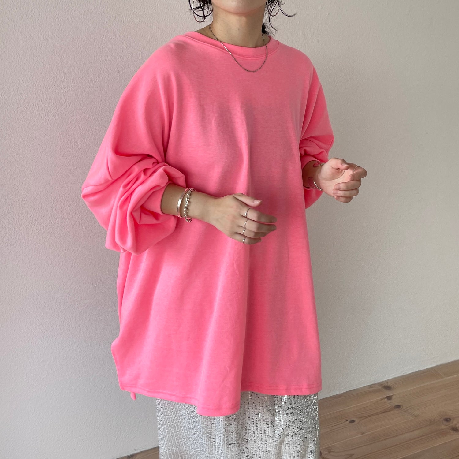 super loose light sweatee / pink
