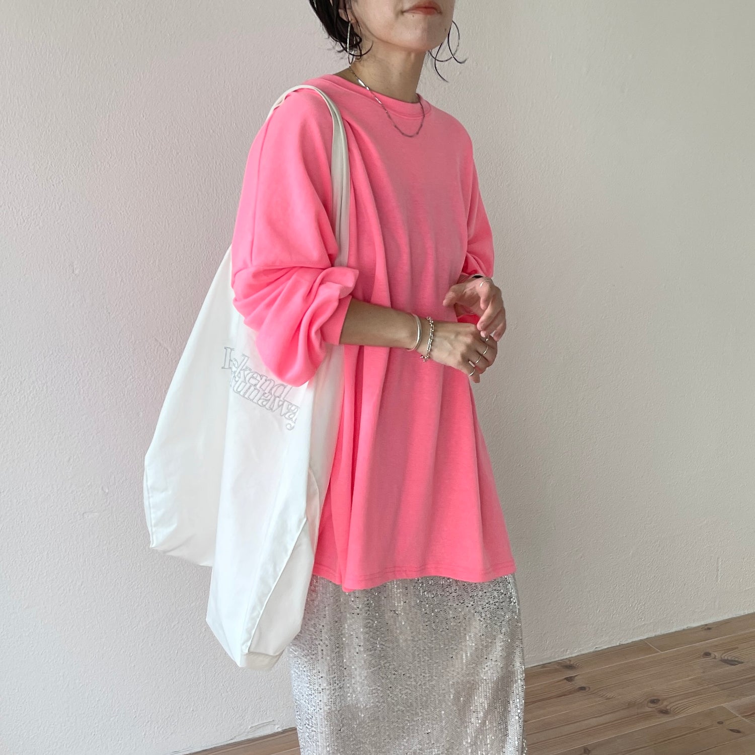 super loose light sweatee / pink