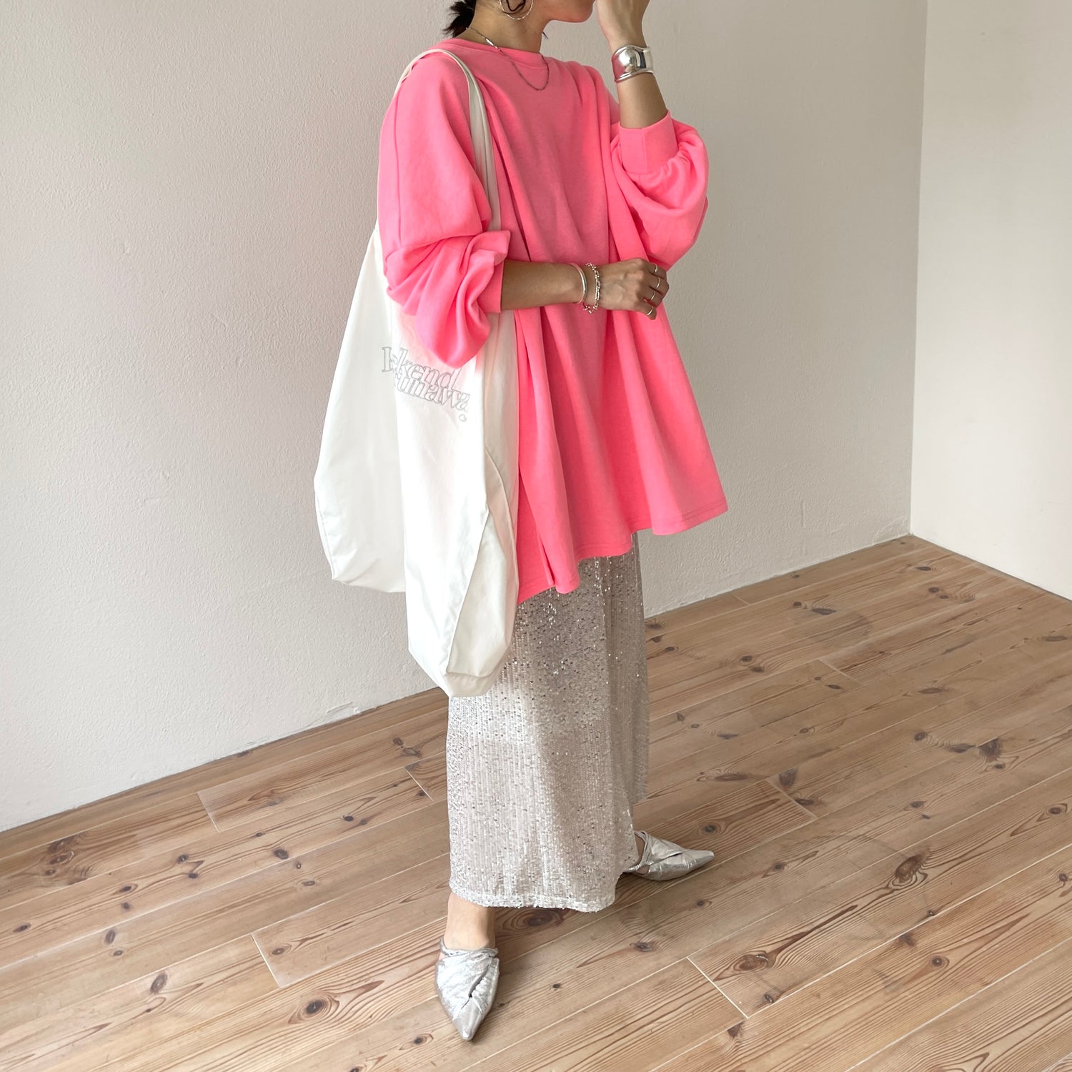 super loose light sweatee / pink